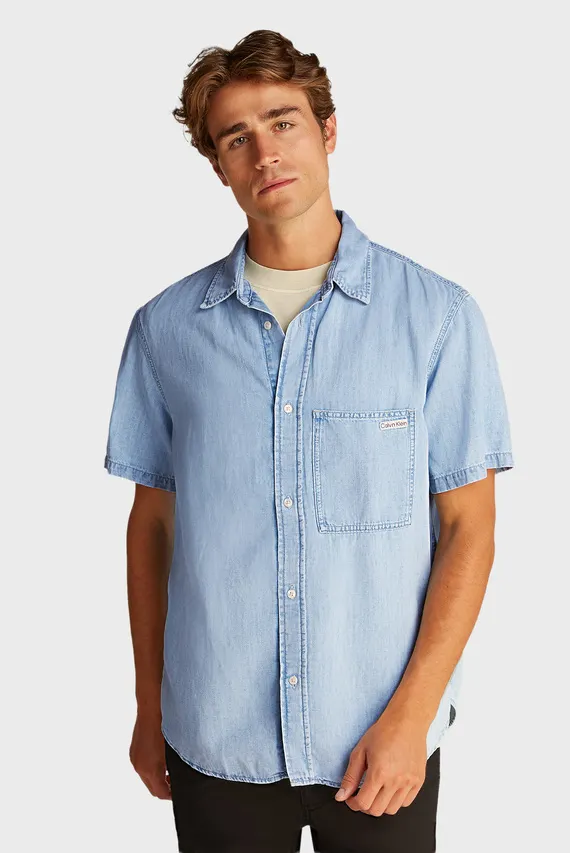 Yengi kalta ko'ylak REGULAR SS DENIM SHIRT Calvin Klein Jeans