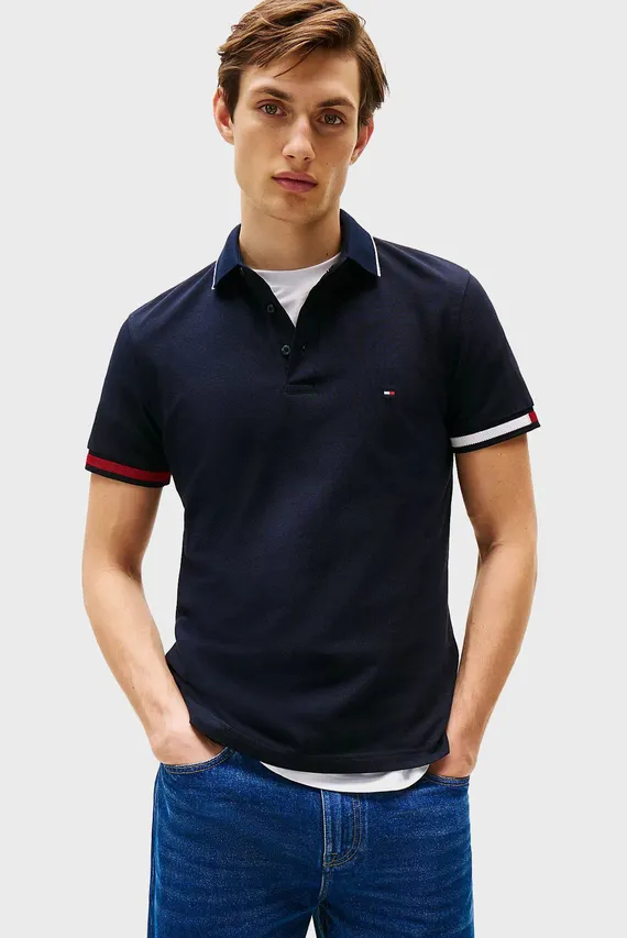 Поло FLAG CUFF SLIM FIT POLO Tommy Hilfiger