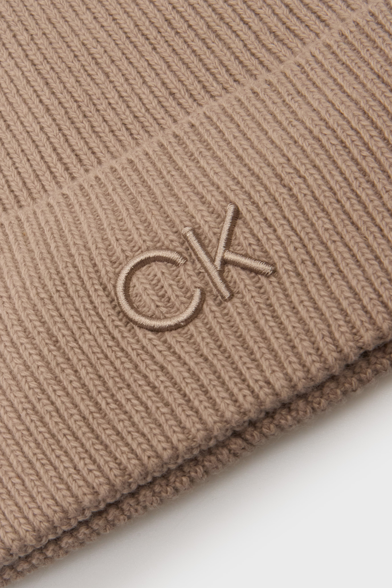 Шапка CK EMBROIDERY FINE RIB BEANIE 3