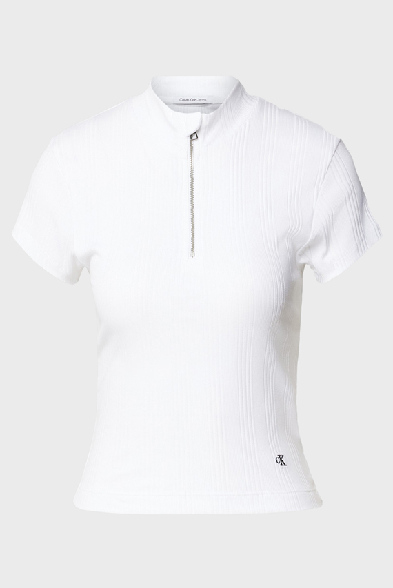 Топ VARIEGATED RIB HALF ZIP TOP Calvin Klein Jeans Топ VARIEGATED RIB HALF ZIP TOP Calvin Klein Jeans