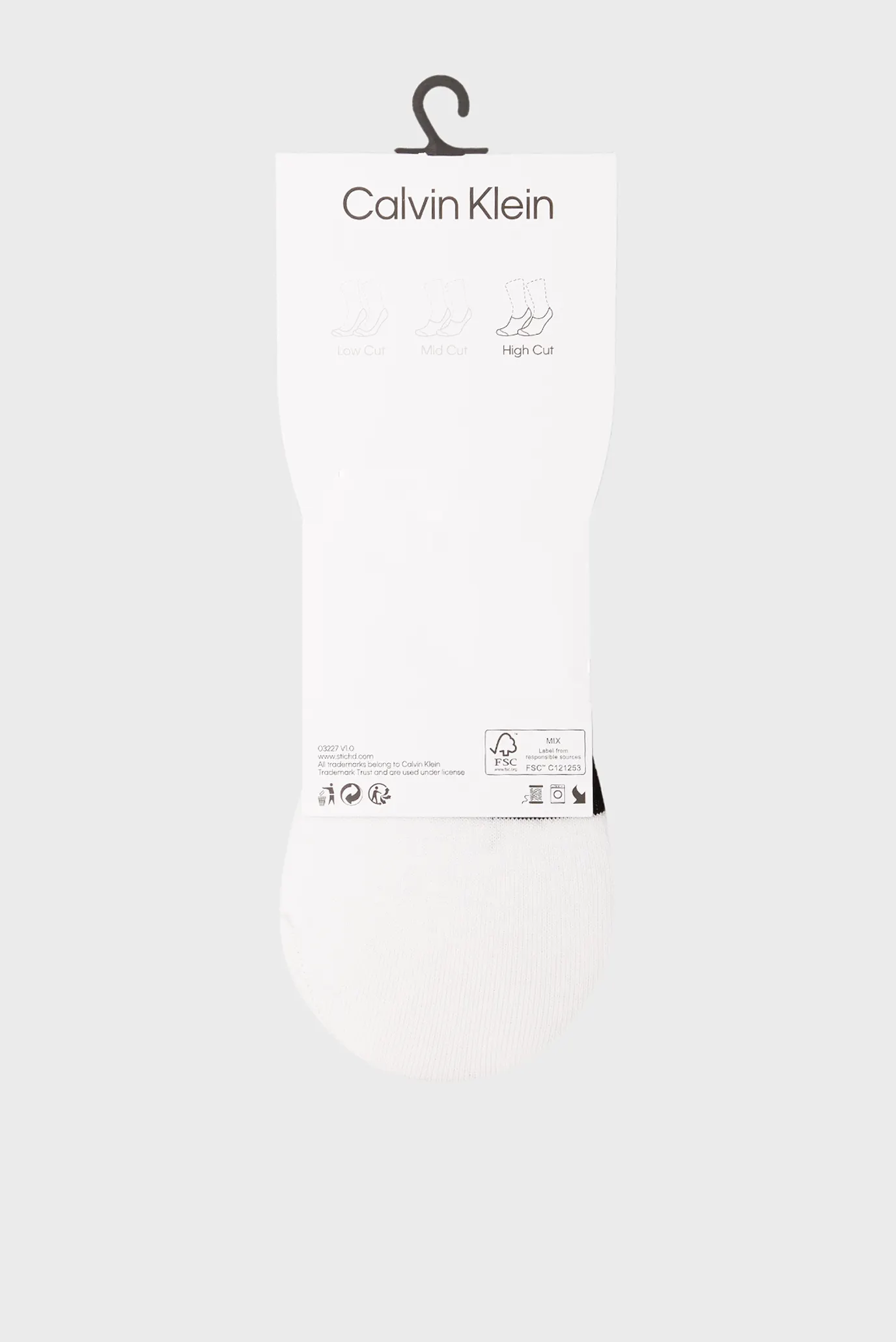 Следы CK MEN FOOTIE HIGH CUT 2P LOGO RIBBON 3