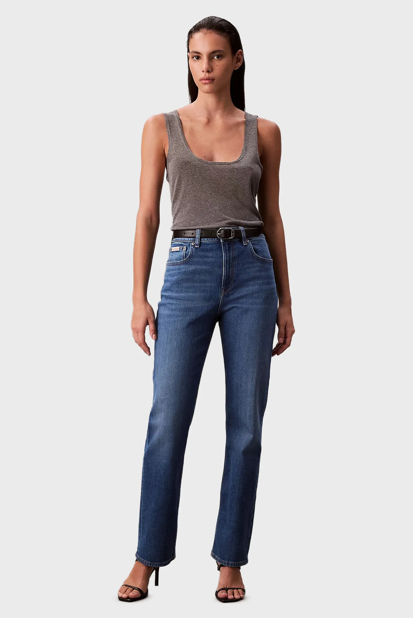 Джинсы HIGH RISE STRAIGHT INDIGO CHANNE 2