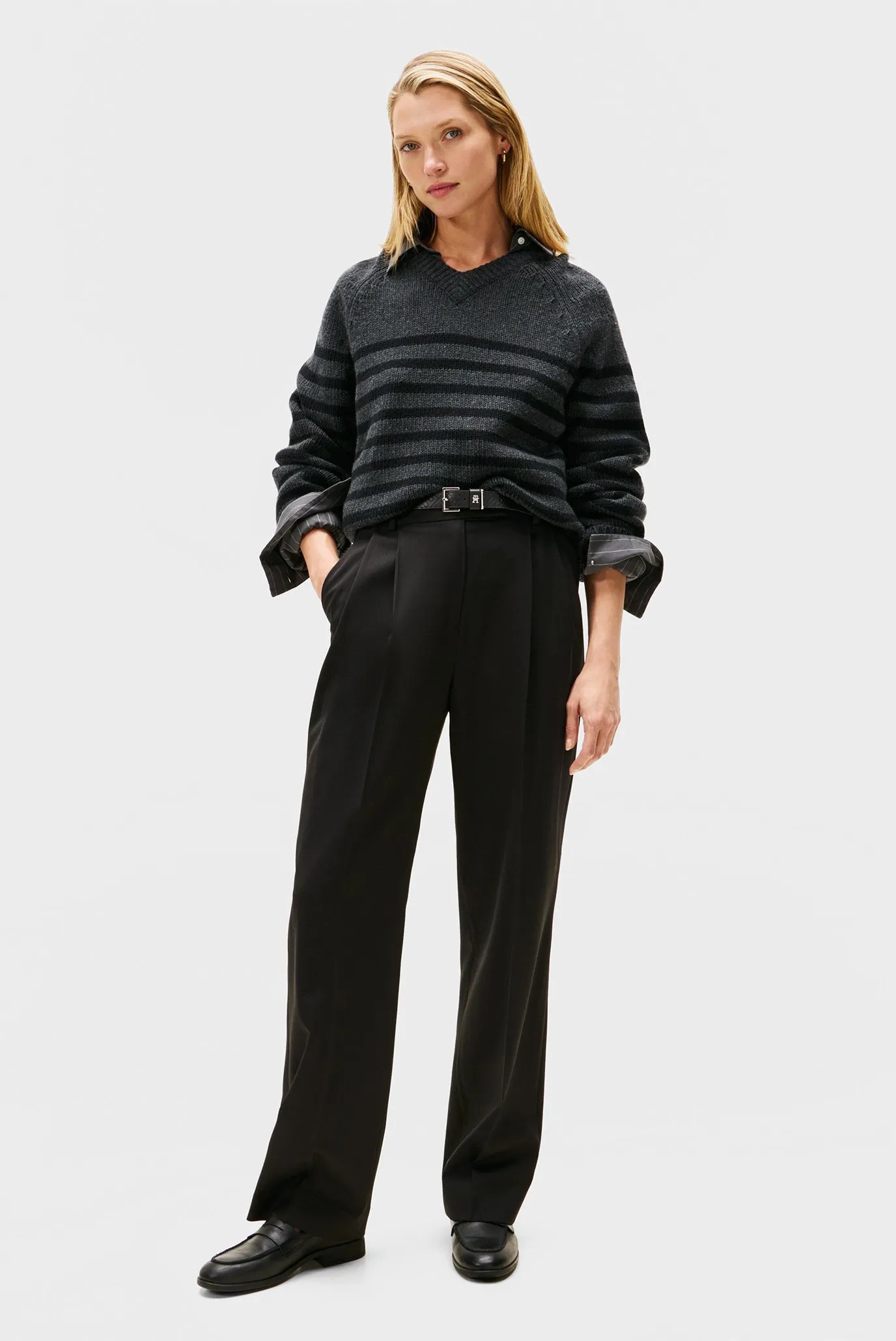 Ishton TIMELESS WOOL STRT PLEAT PANT 2