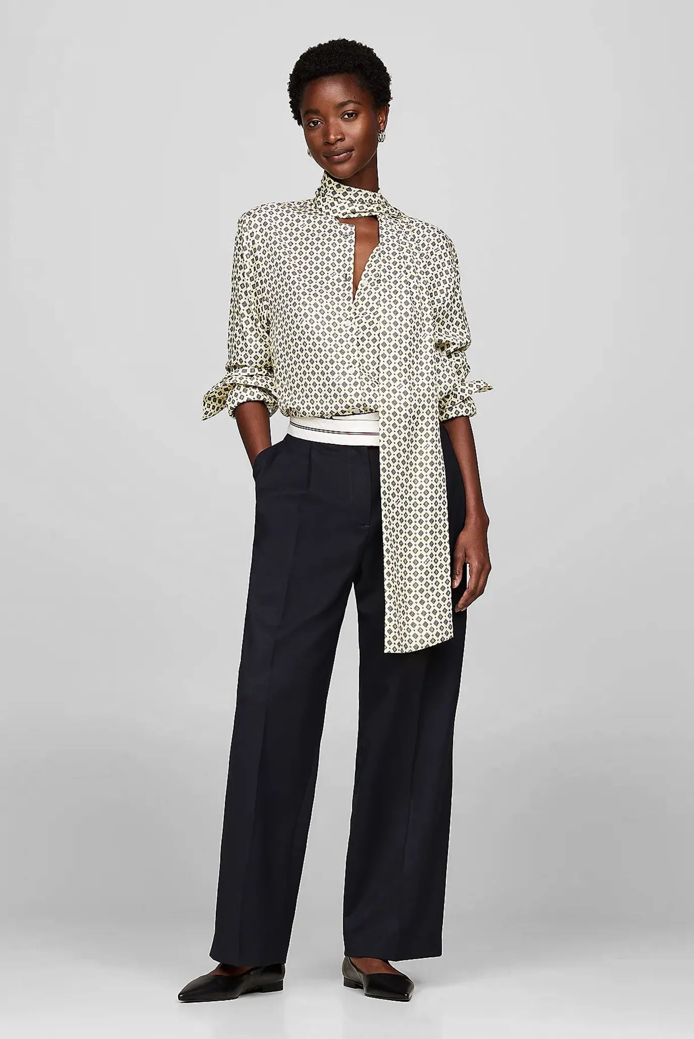 Bluzka FOULARD TIE NECK LS BLOUSE 3