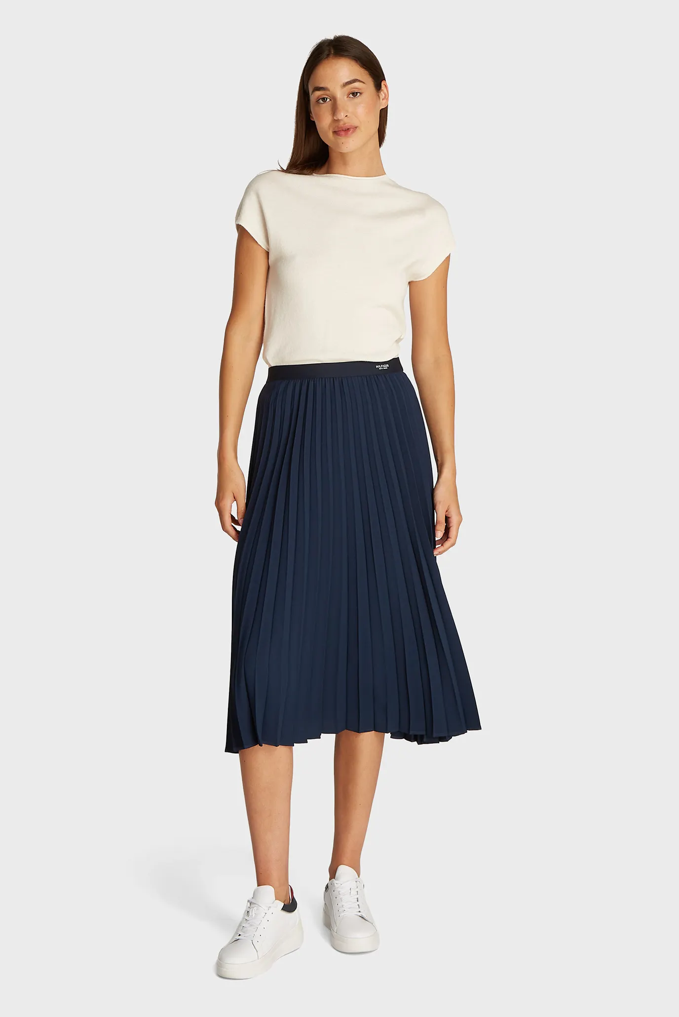 Yubka FLUID PLEATED PULL ON MIDI SKIRT 2