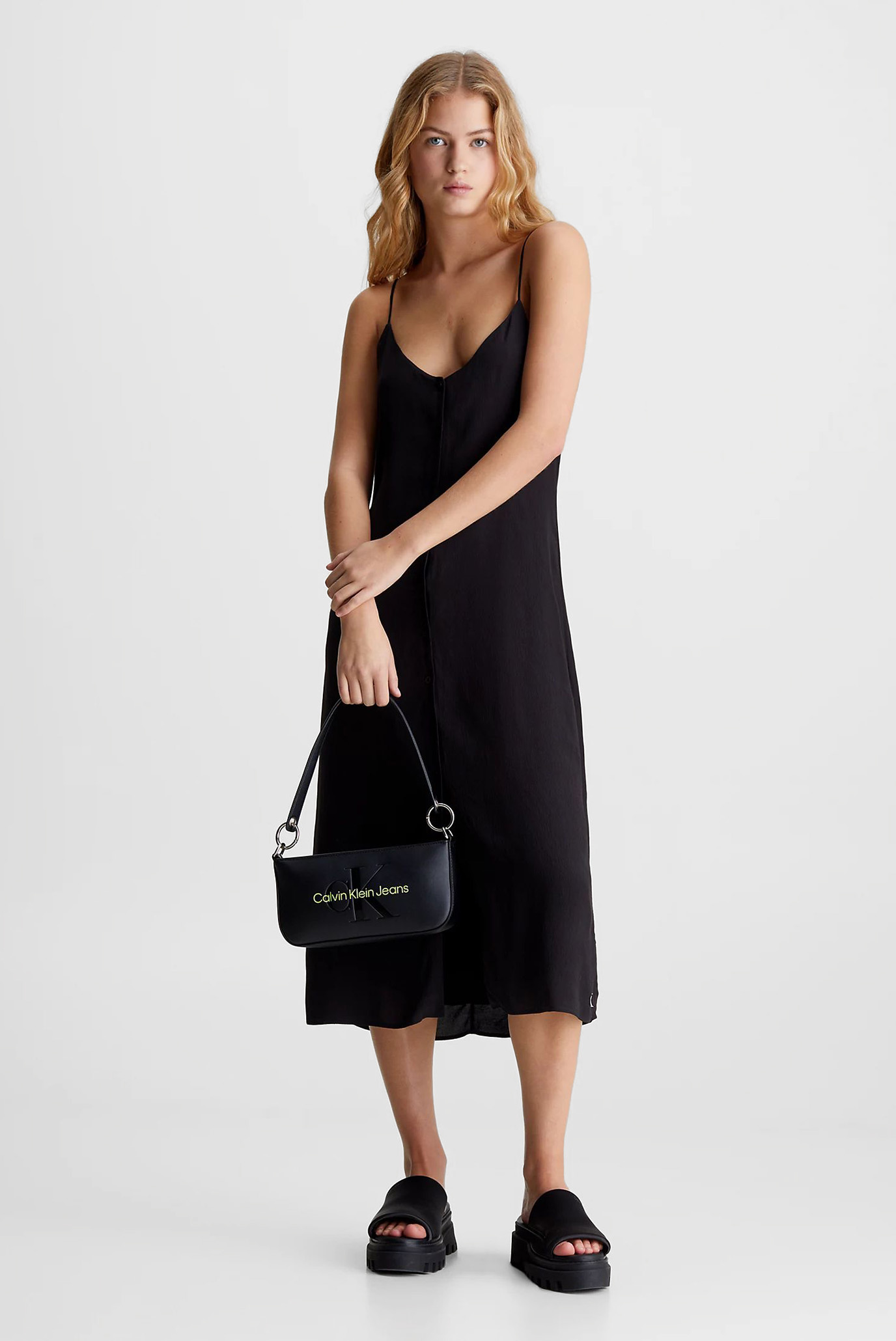 Платье LONG CHIFFON BUTTON DOWN DRESS 1