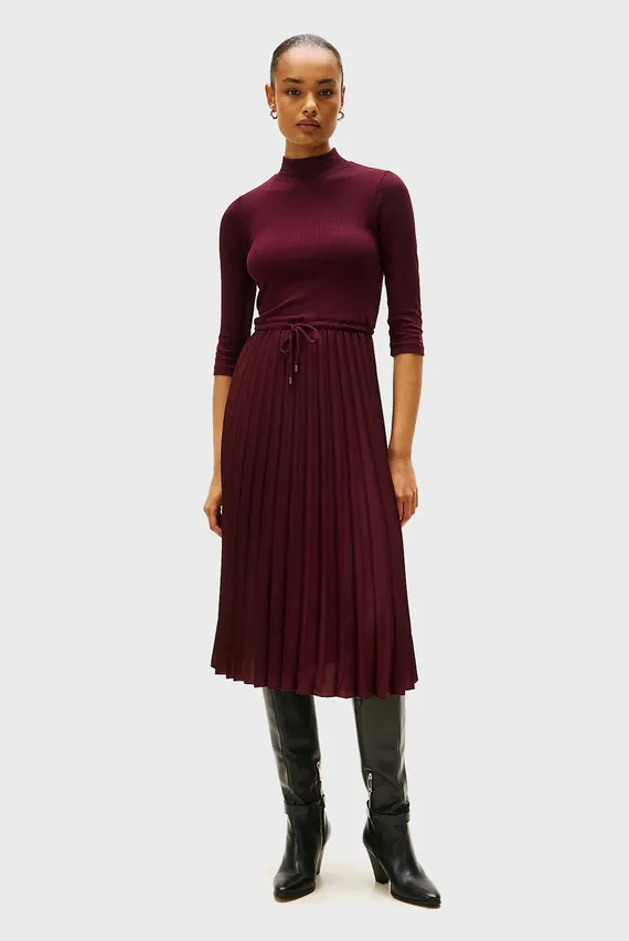 Платье SLIM 5X2 RIB MIX MIDI DRS Tommy Hilfiger