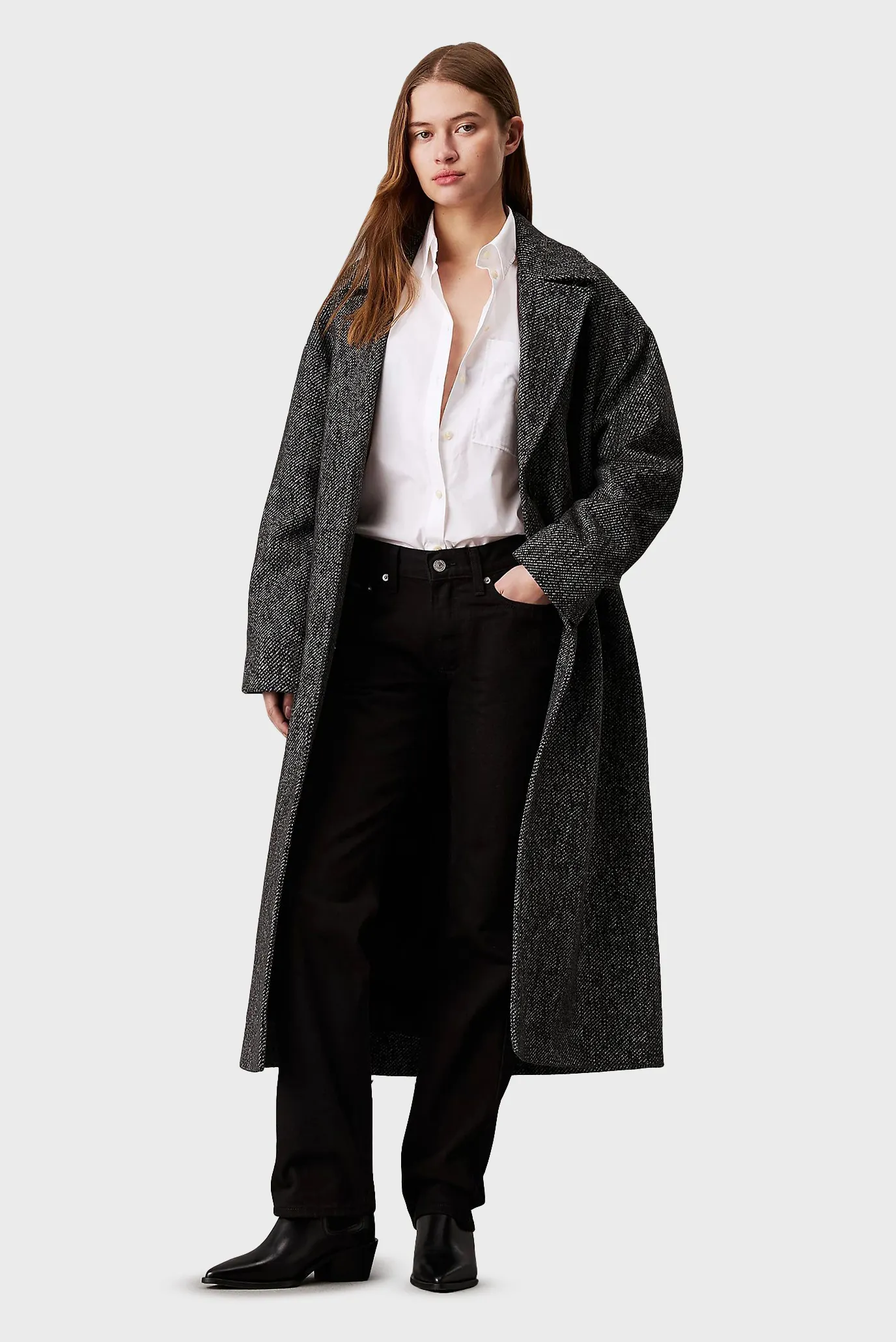 Пальто MELANGE LONG WOOL COAT 1