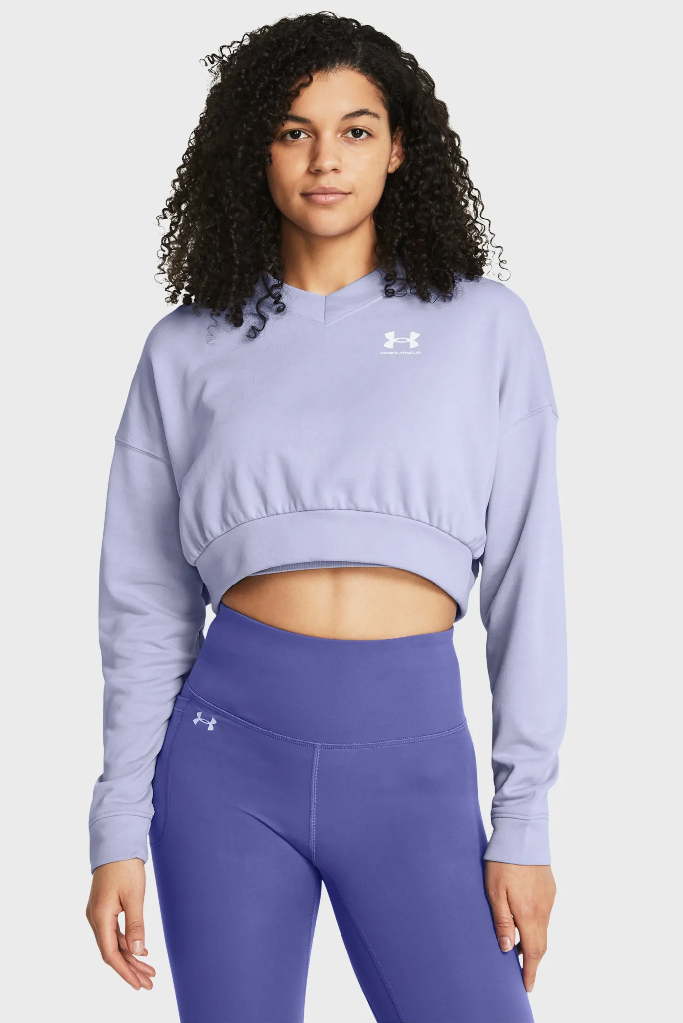 Лонгслив UA Rival Terry OS Crop Crw 1