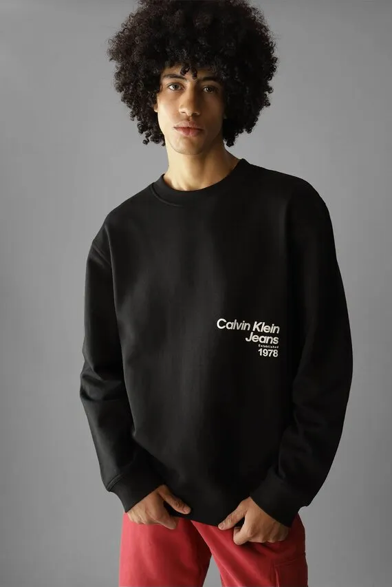 Svitshot DIFFUSED LOGO CREW NECK Calvin Klein Jeans