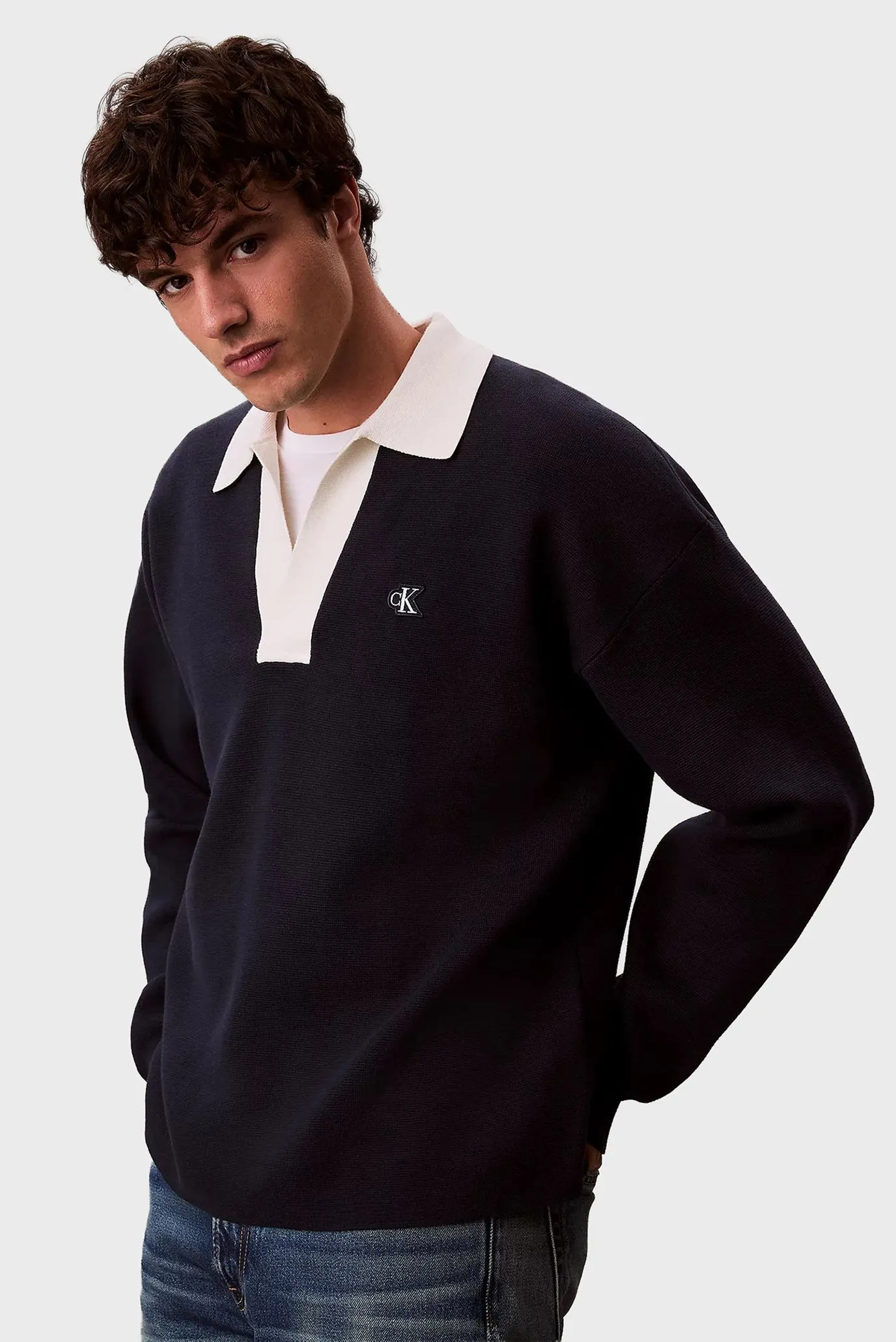 Свитер LS SOLID OVERSIZED JOHNNY COLLAR 4