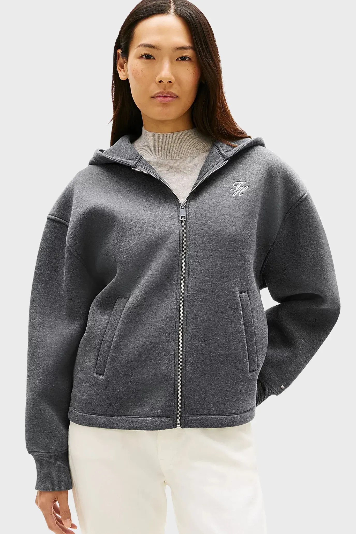 Реглан TH SCRIPT INTERLOCK ZIP HOODIE 1