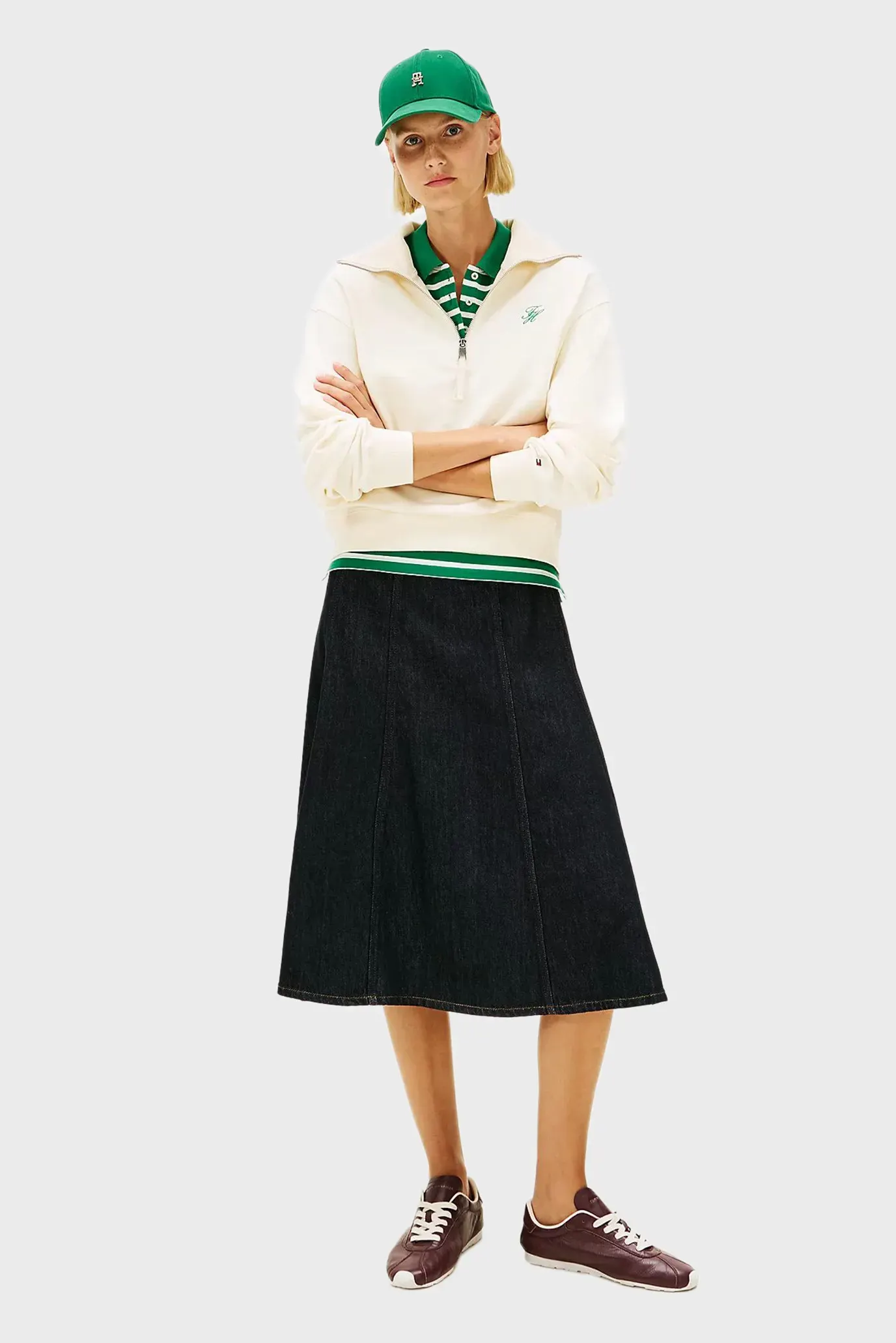 Свитшот TH SCRIPT HALF ZIP TERRY SWTSHRT 2