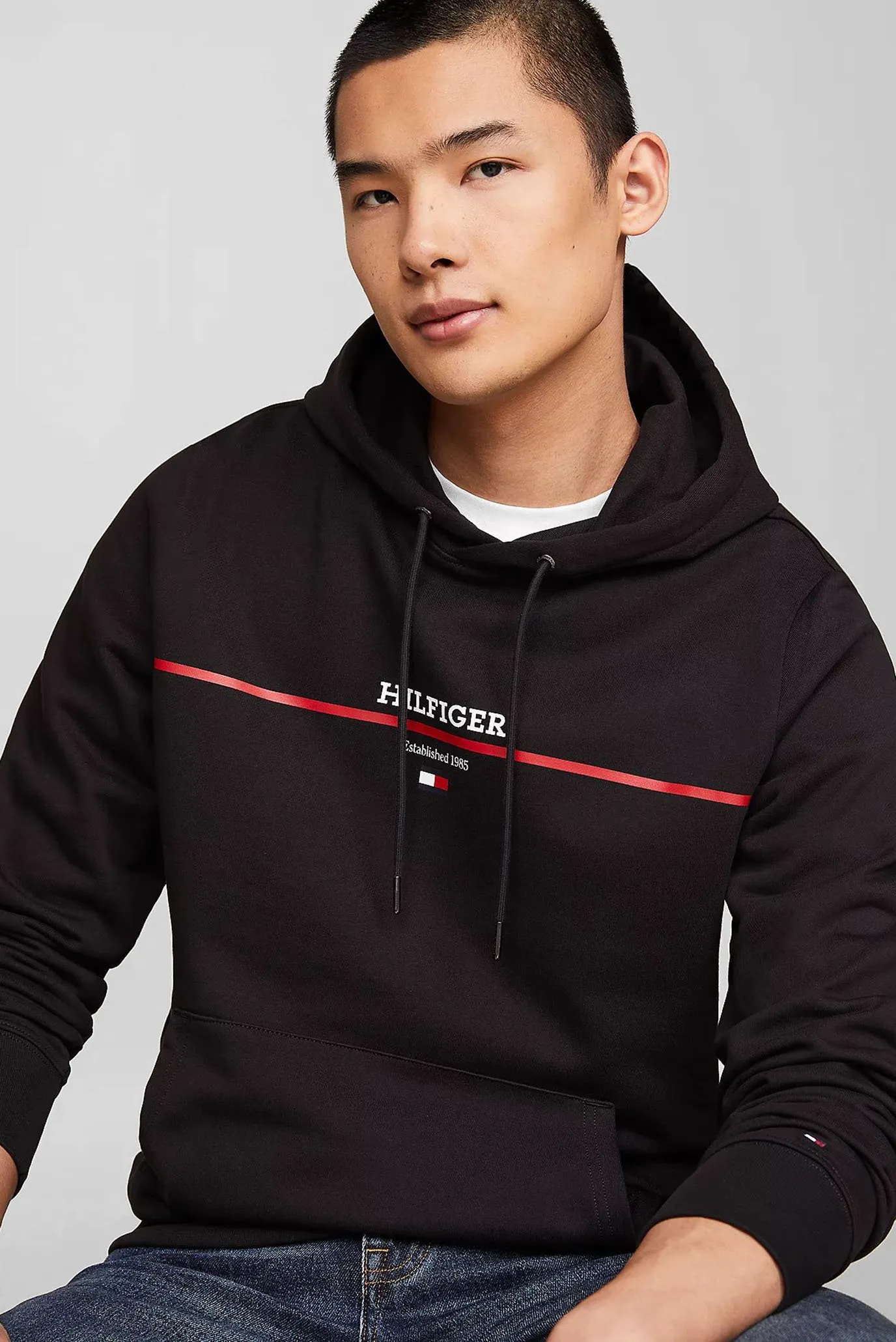Hudi HILFIGER STRIPE TERRY HOODY 4
