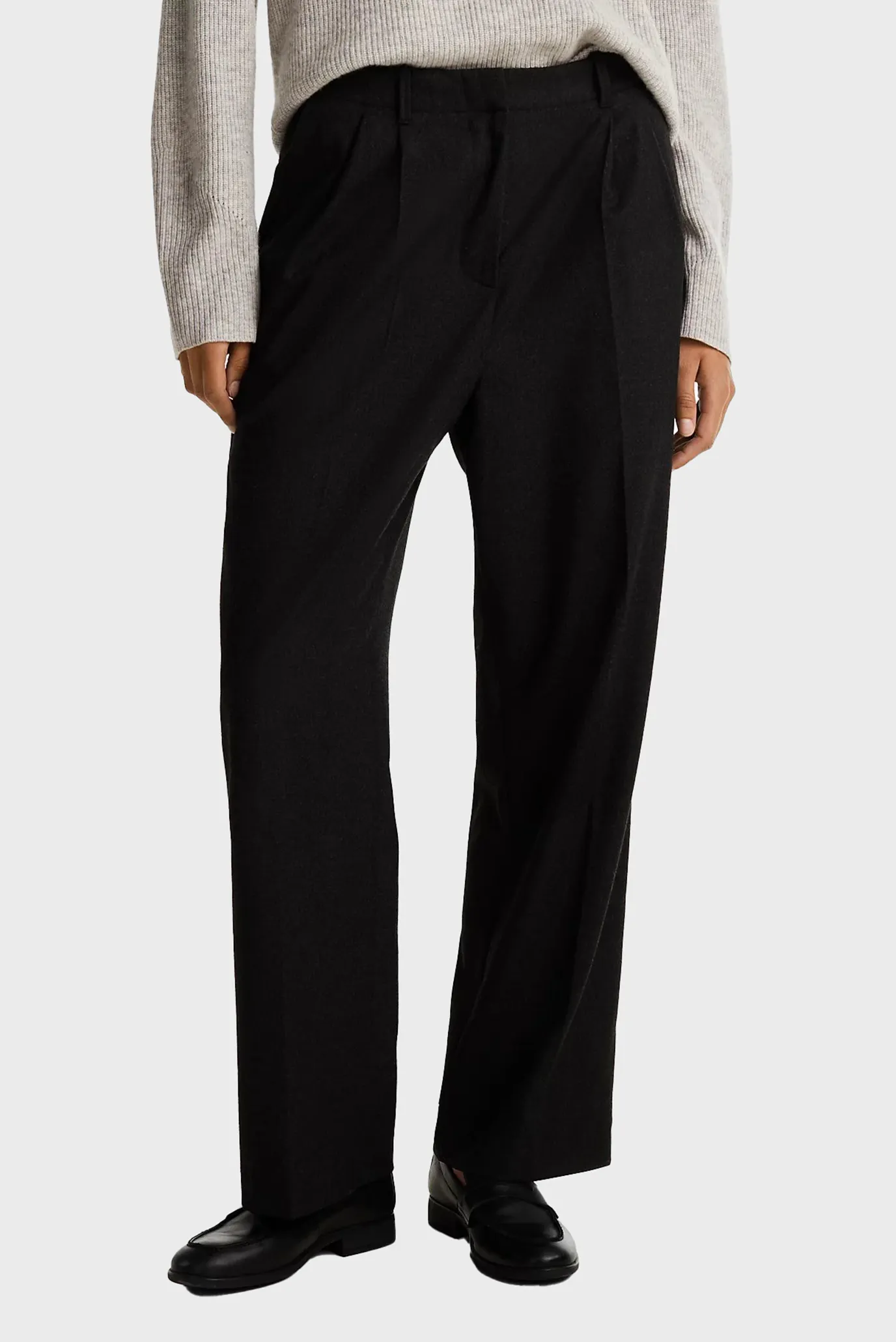 Ishton SOFT WOOL MIX RELAXED STR PANT 1