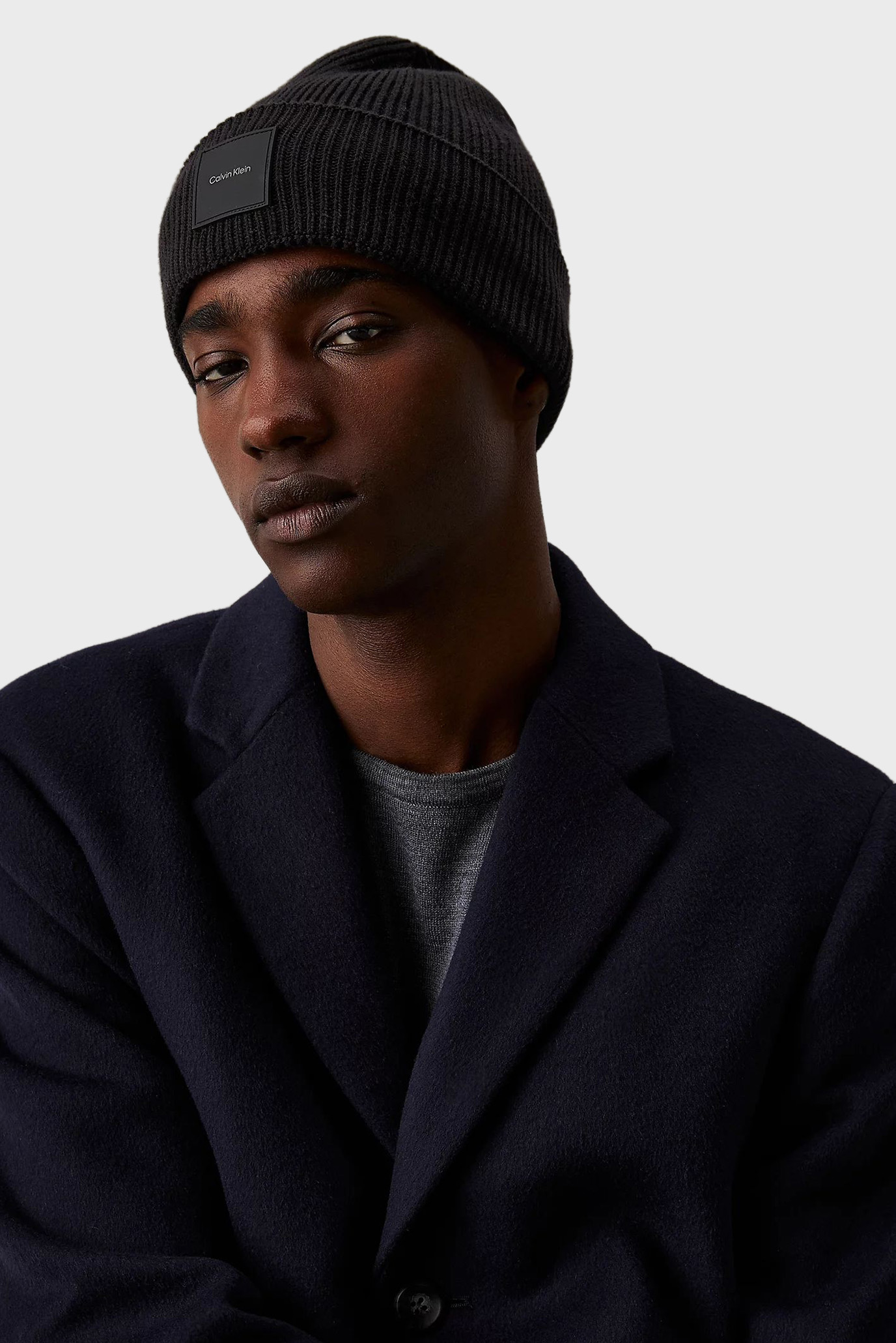 Shapka COTTON WOOL FINE RIB BEANIECalvin Klein Shapka COTTON WOOL FINE RIB BEANIE 2