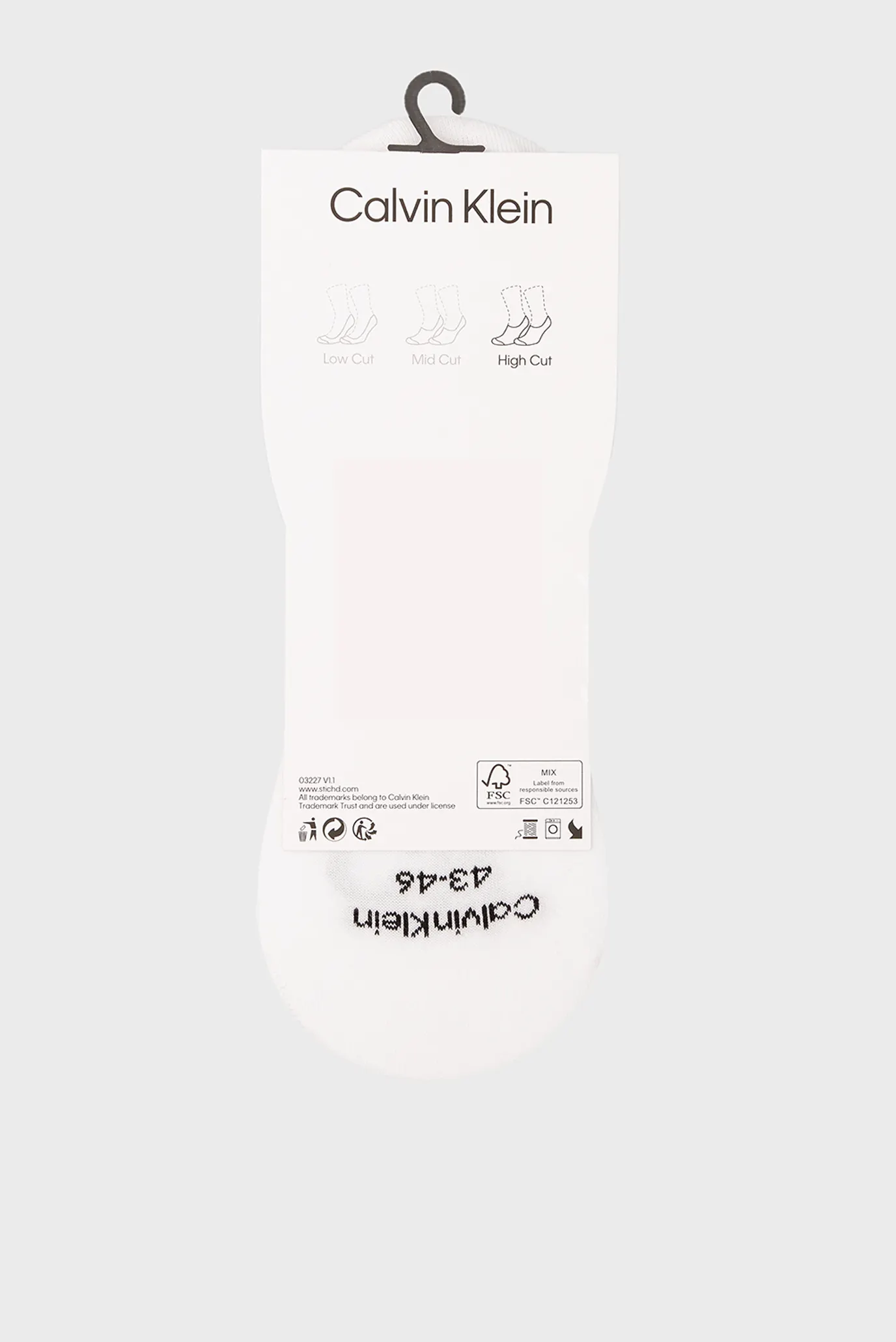 Kalta paypoq CK MEN FOOTIE HIGH CUT 2P LOGO 3