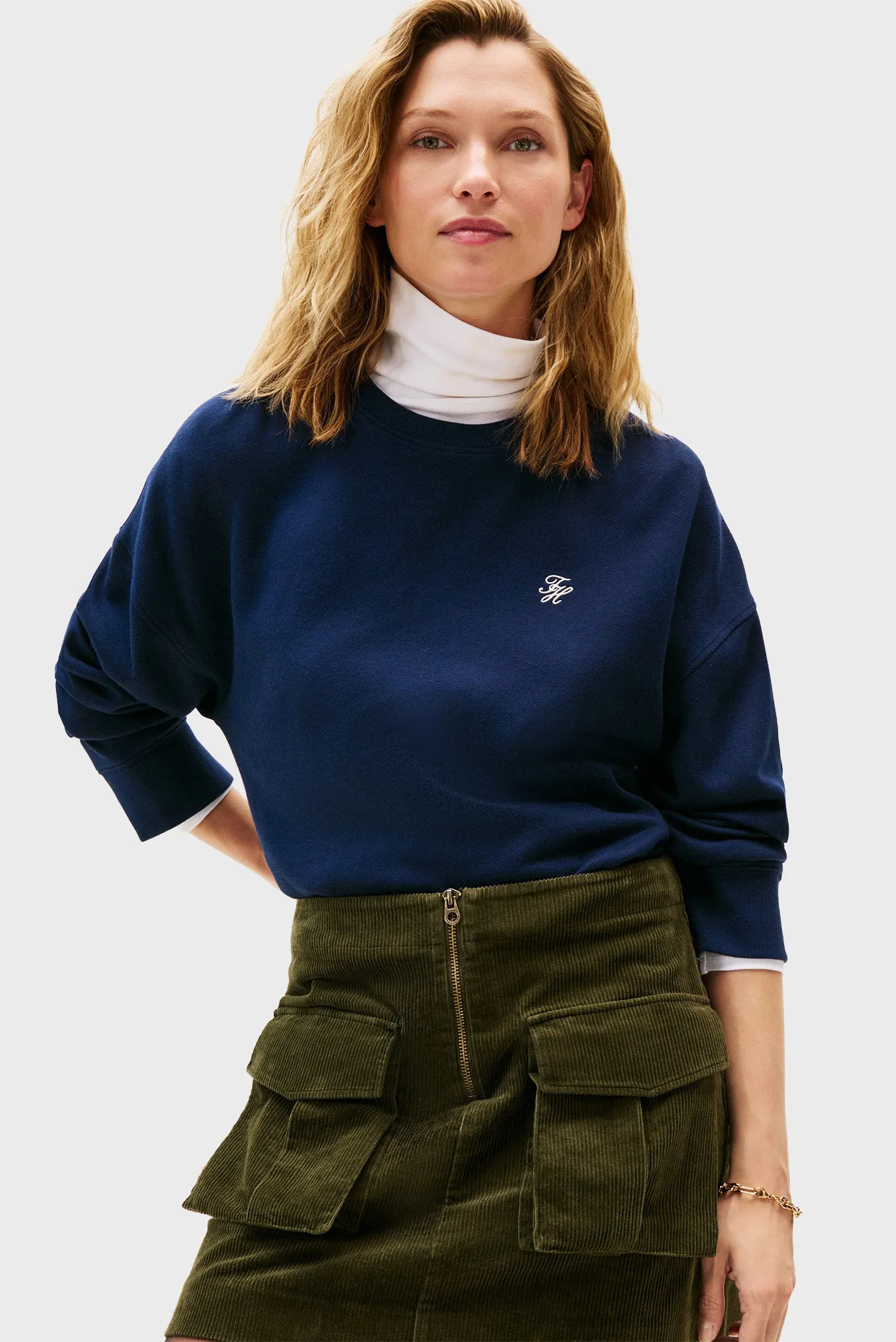 Svitshot TH SCRIPT PIQUE SWEATSHIRT 1