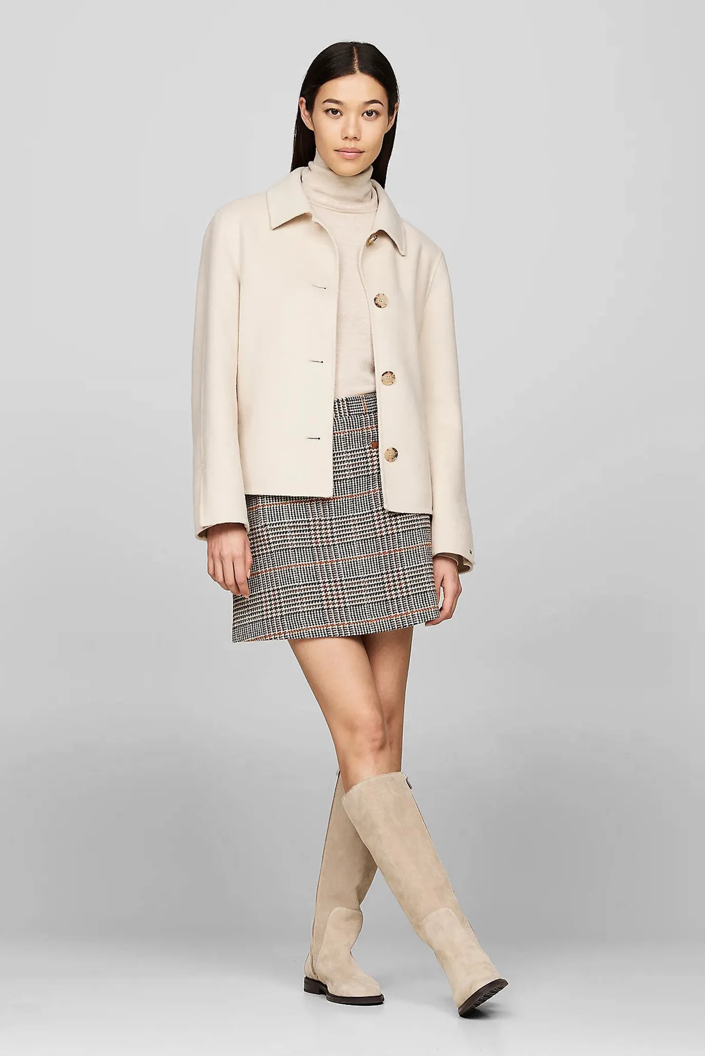 Юбка TWEED WOOL MIX CHECK MINI SKIRT 2