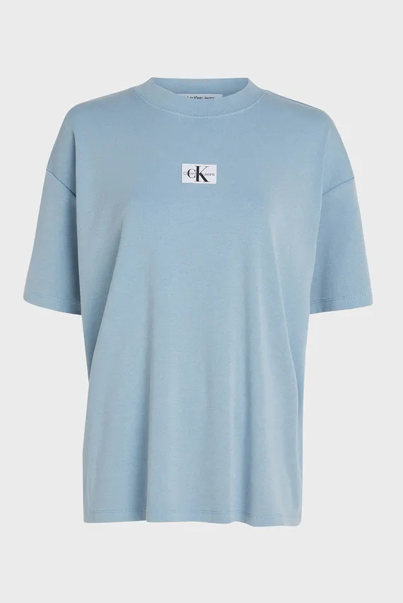 Futbolka WASHED RIB LABEL BOYFRIEND TEE Calvin Klein Jeans