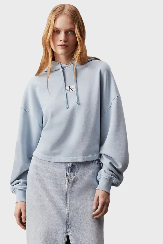 Худи WASHED WOVEN LABEL HOODIE Calvin Klein Jeans