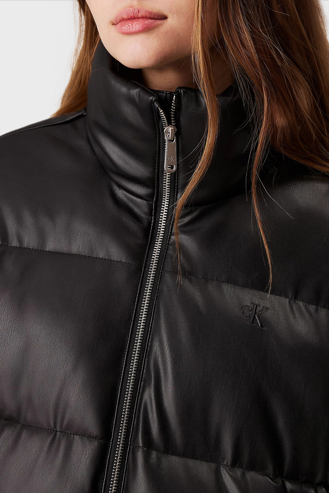 Qishki kurtka FAUX LEATHER SHORT PUFFERCalvin Klein Jeans Qishki kurtka FAUX LEATHER SHORT PUFFER 4