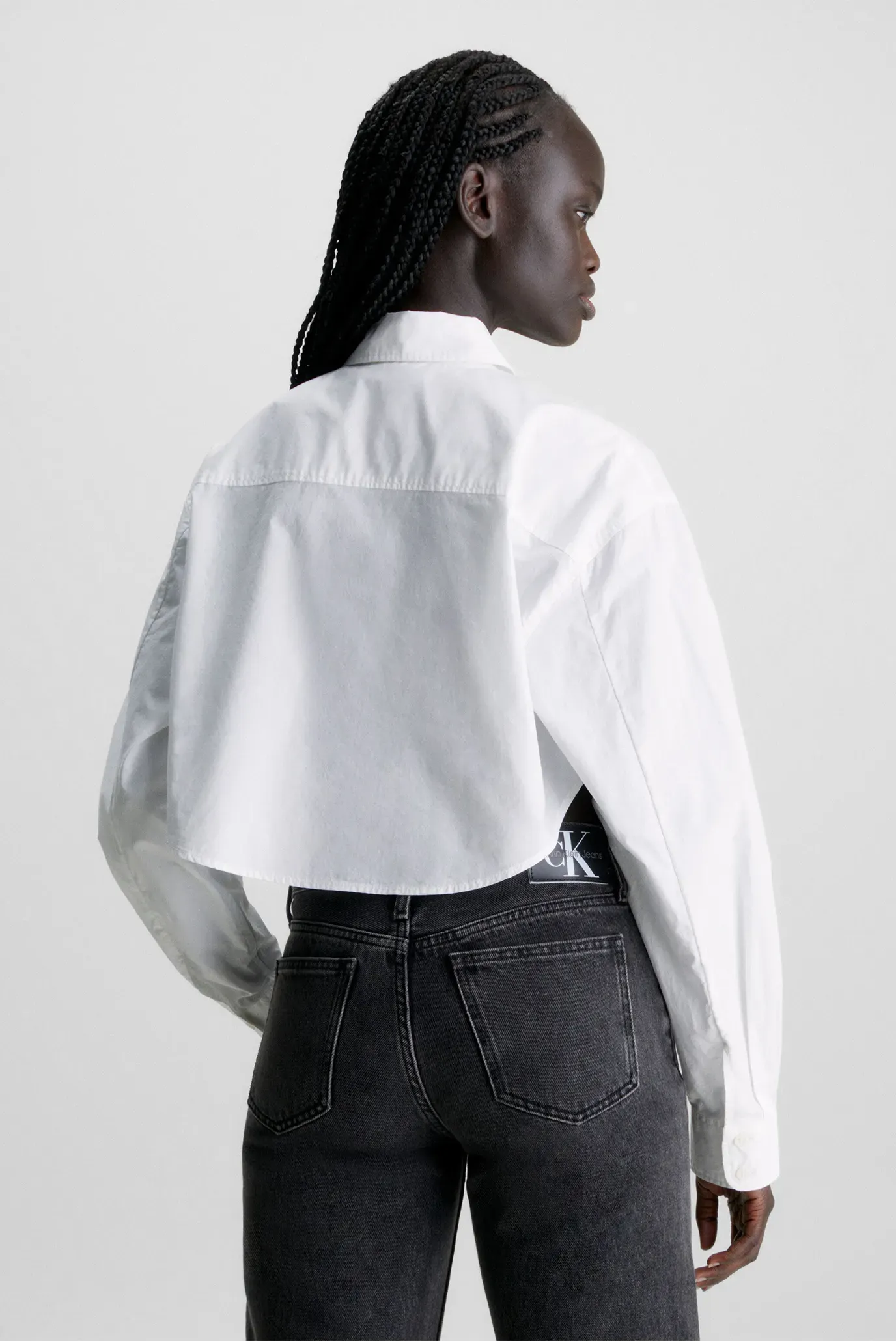 Ko'ylak WOVEN LABEL CROPPED LS SHIRT 3