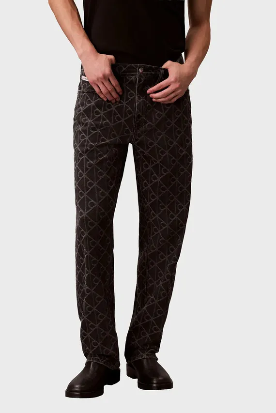 Jins shim/90S STRAIGHT BLACK EMBLEM JACQUA Calvin Klein Jeans