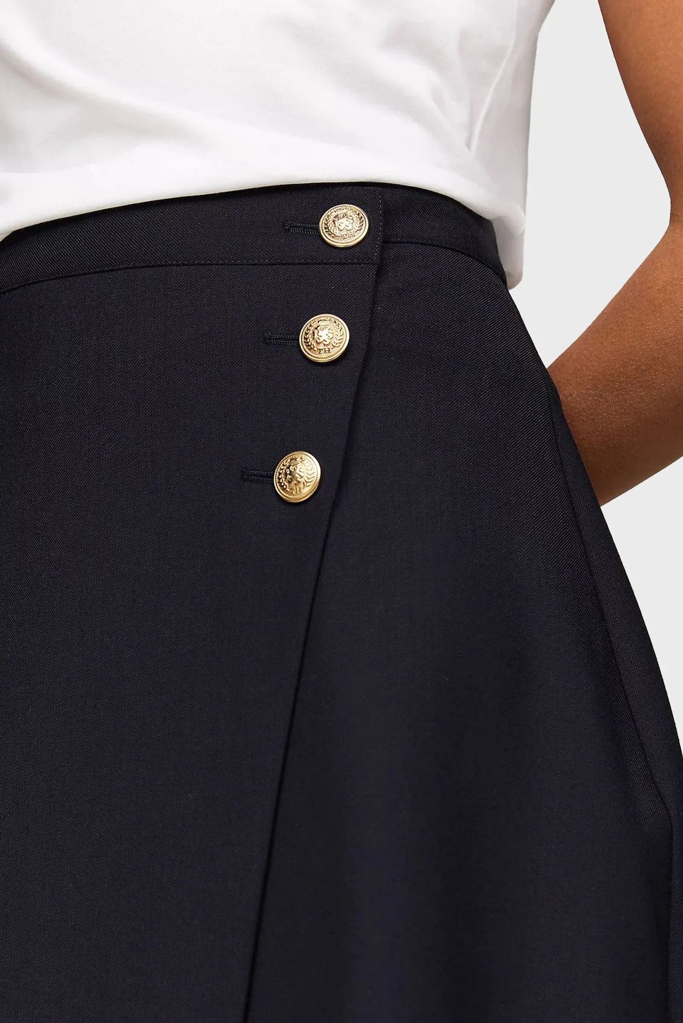 Юбка GOLD BUTTON MIDI SKIRT 4