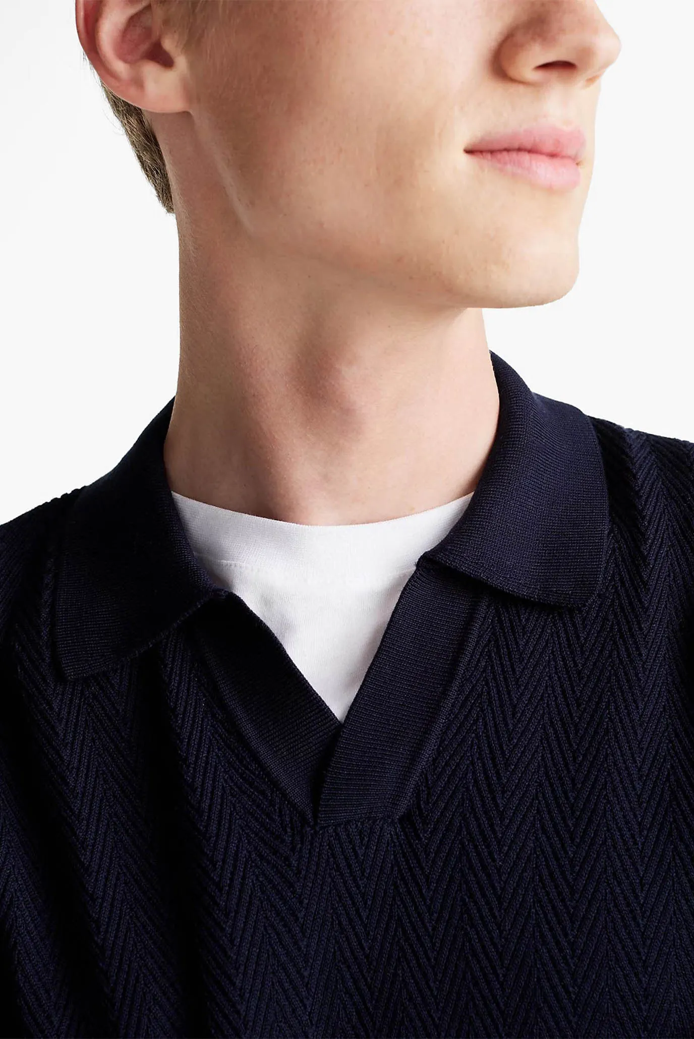 Sviter DC MERCERISED STRUCTURE L S POLO 4