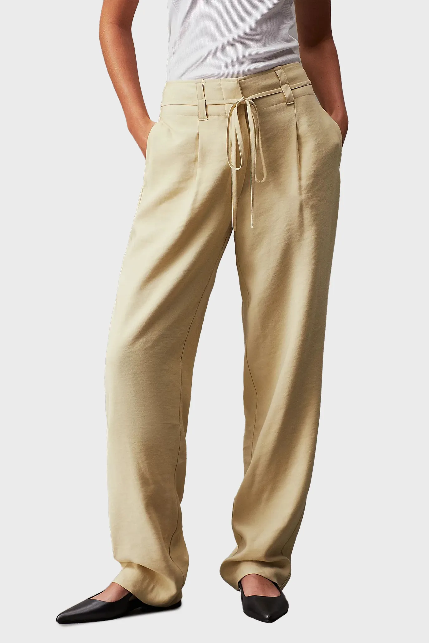 Штаны WAIST TIES TAPERED TWILL PANT 1