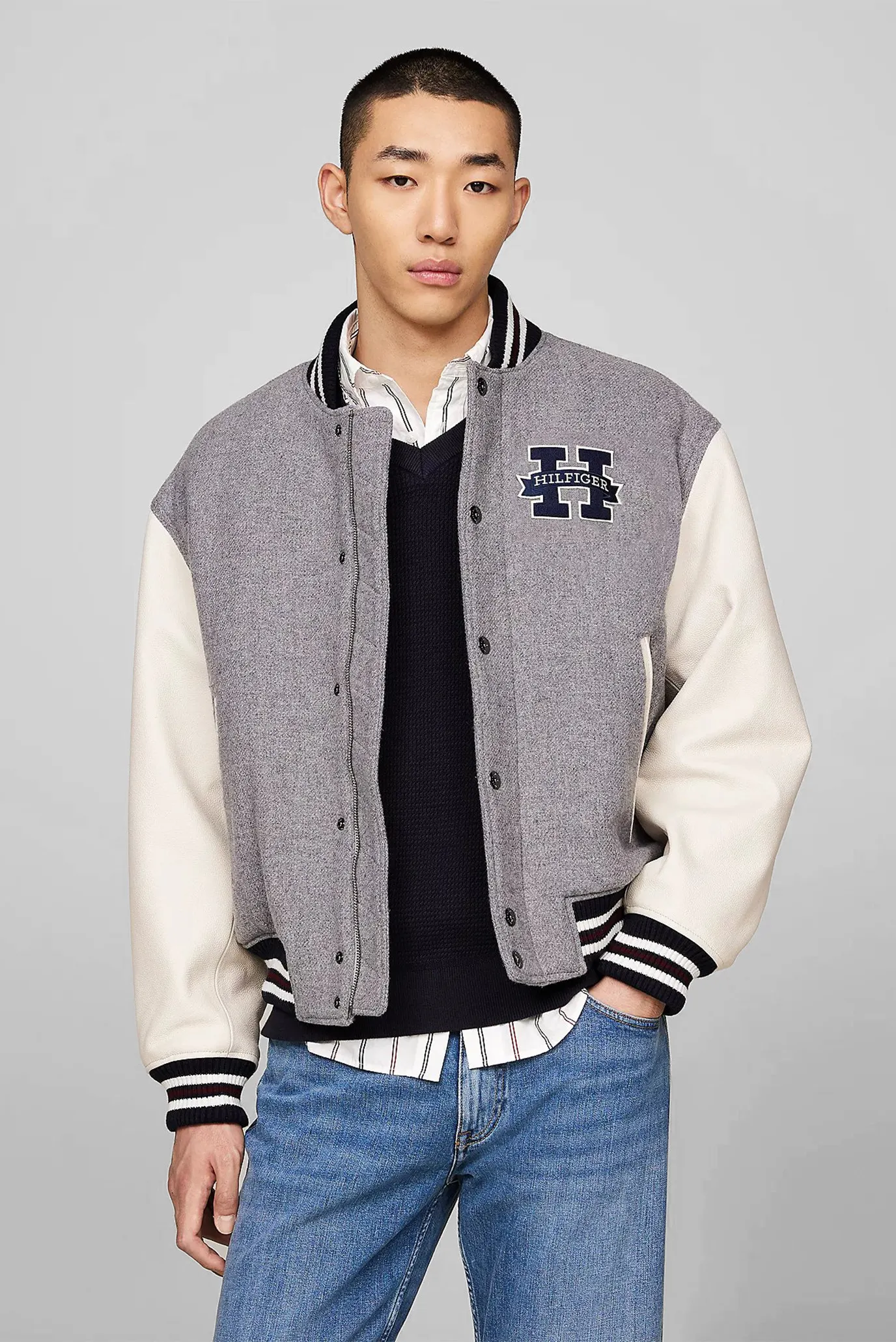 Yengil kurtka LEATHER VARSITY JACKET 1