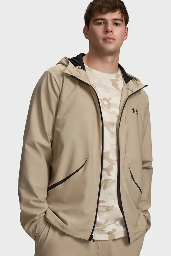 Лонгслив UA Unstoppable Woven Jacket-BRN Under Armour