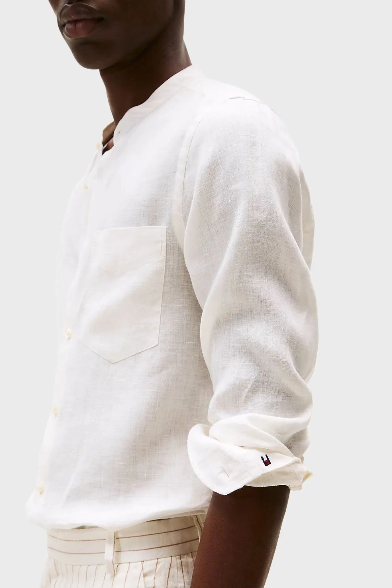 Ko'ylak DC BAND COLLAR LINEN SHIRT 4