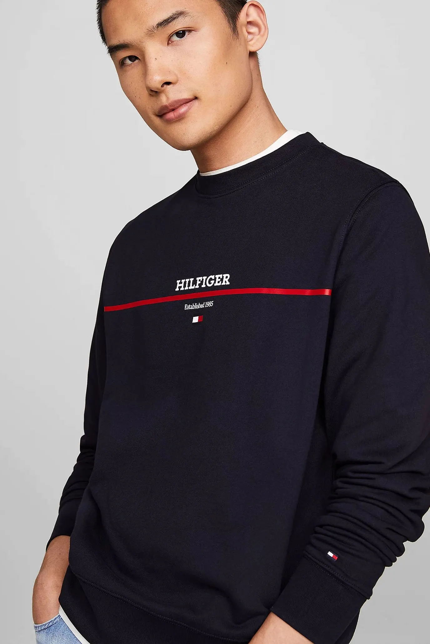 Svitshot HILFIGER STRIPE TERRY SWEATSHIRT 1