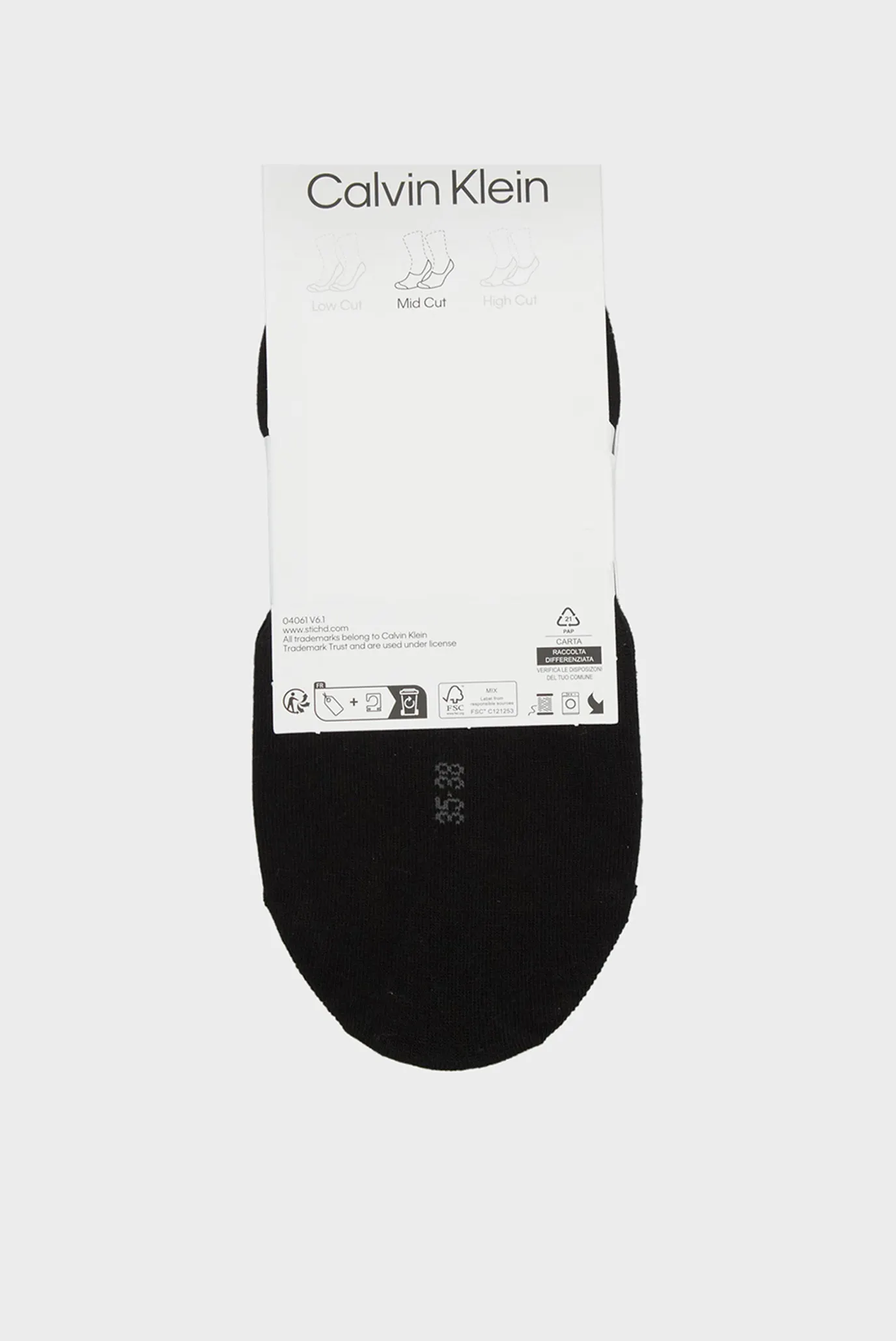 Kalta paypoq CK WOMEN FOOTIE MID CUT 2P 2