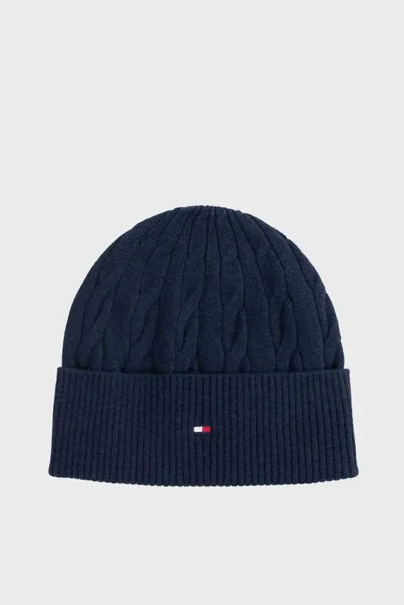 Шапка TH FLAG CABLE KNIT BEANIE Tommy Hilfiger