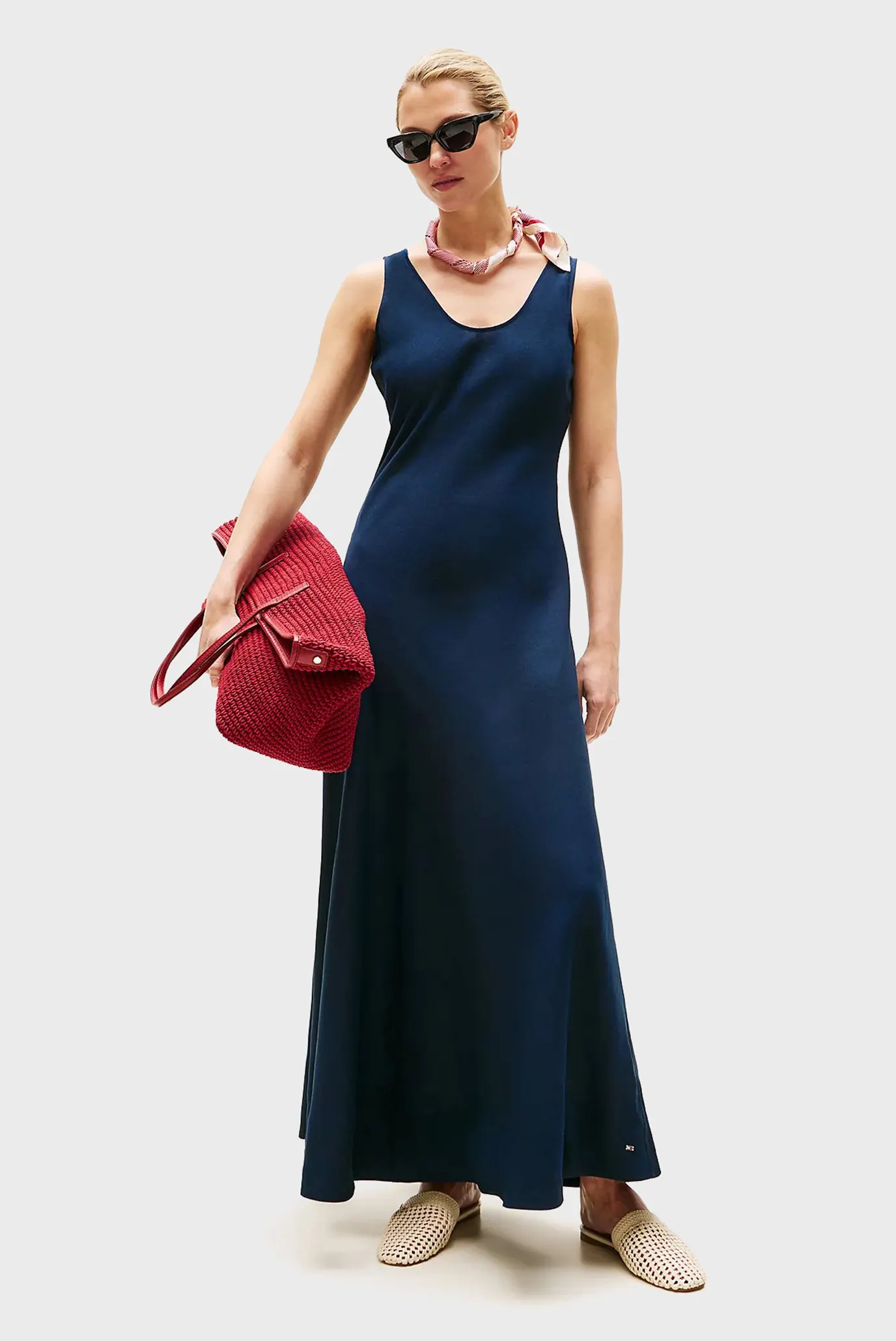 Koʻylak TEXTURED LINEN TANK MAXI DRESS 1