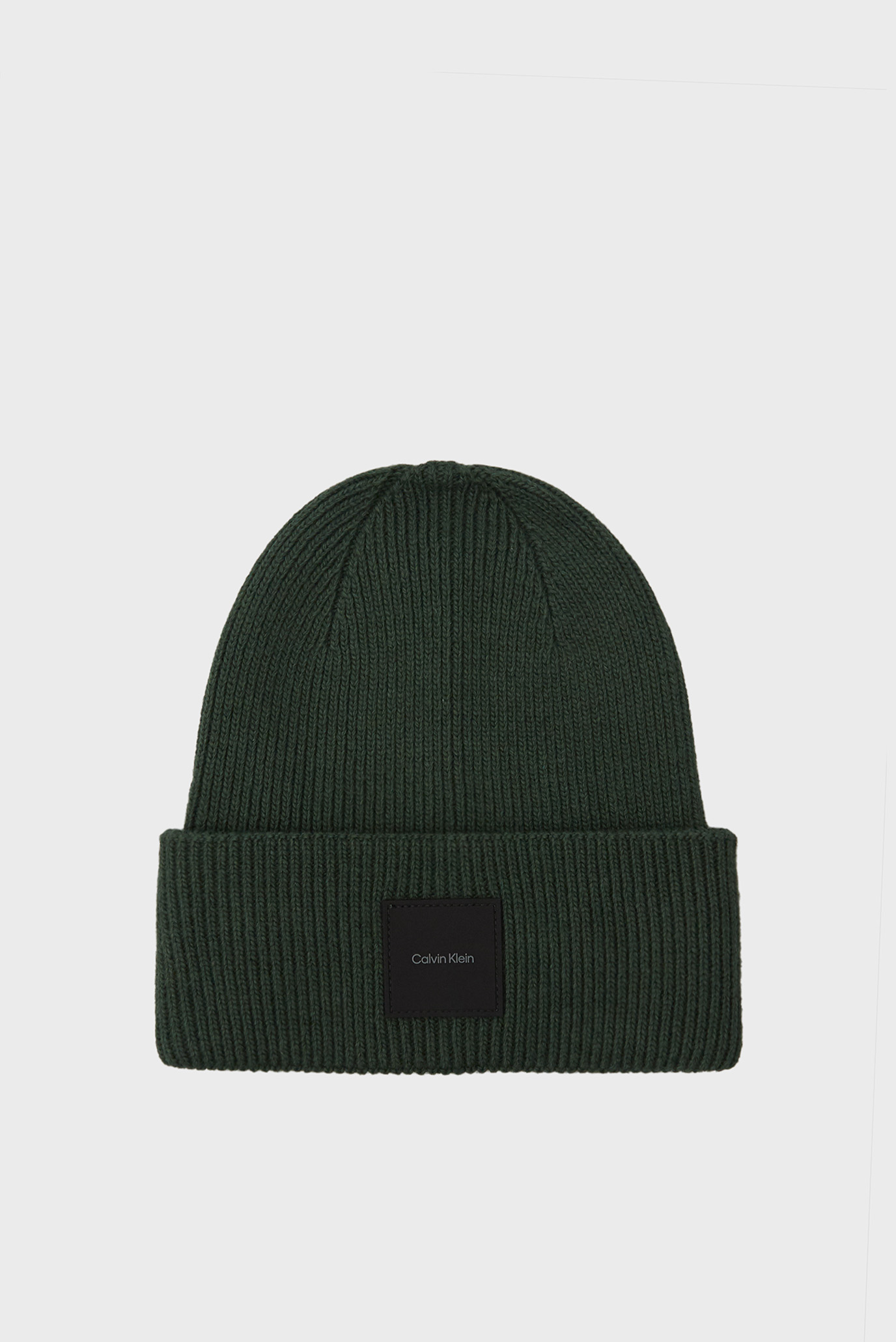 Shapka COTTON WOOL FINE RIB BEANIECalvin Klein Shapka COTTON WOOL FINE RIB BEANIE 1