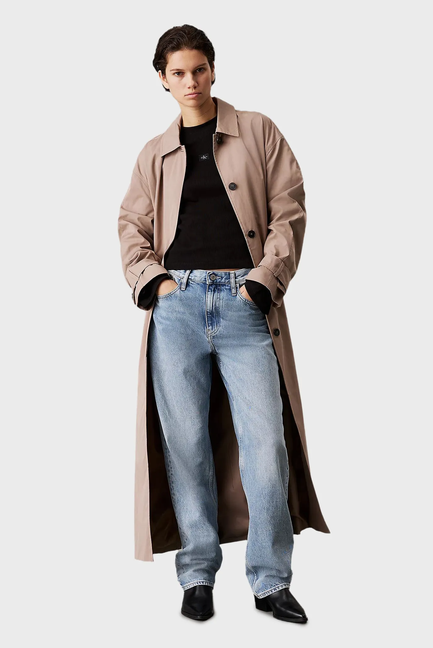 Лонгслив WOVEN LABEL RIB LS TOP 2