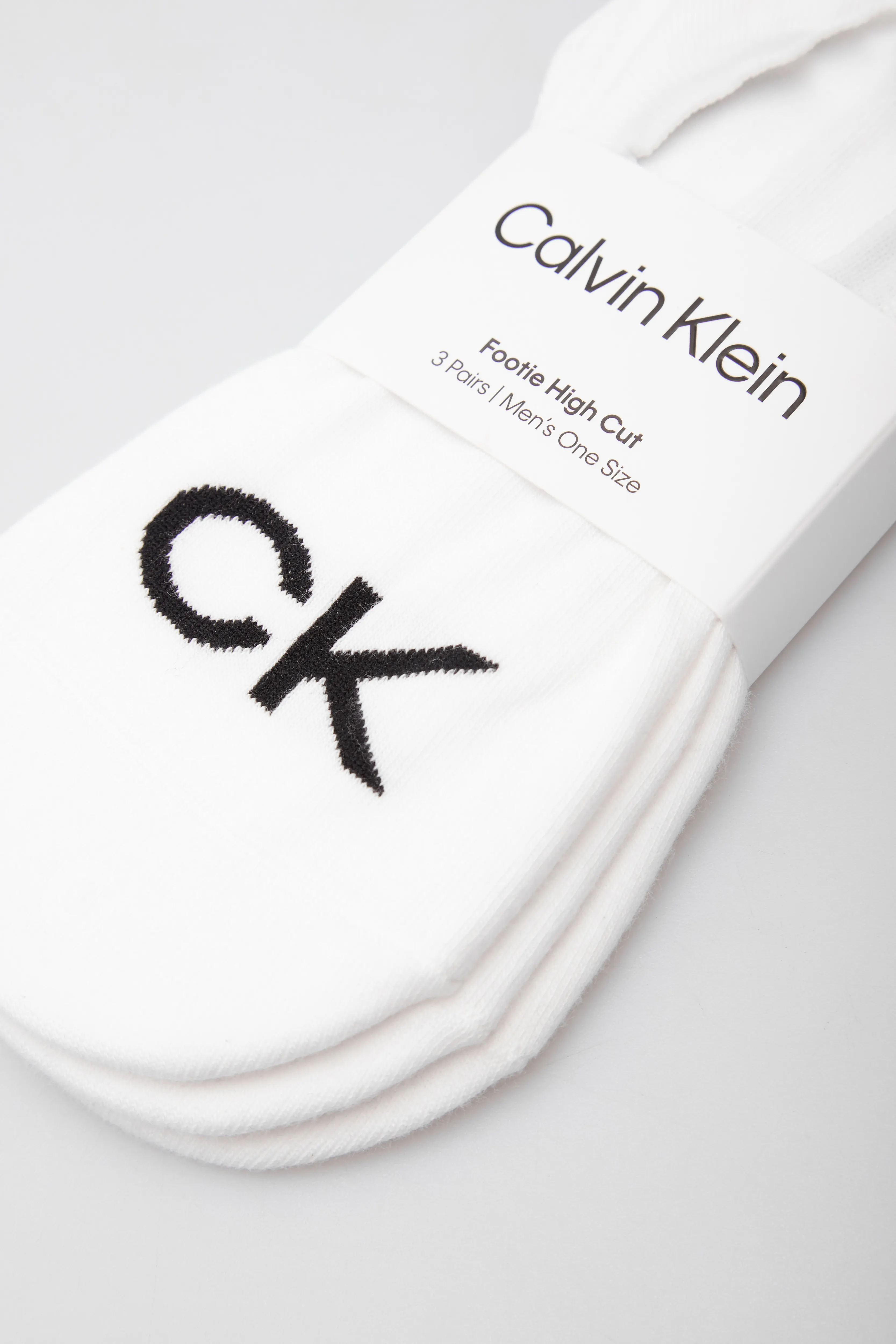 Kalta paypoq CK MEN FOOTIE HIGH CUT 3P LOGO 2