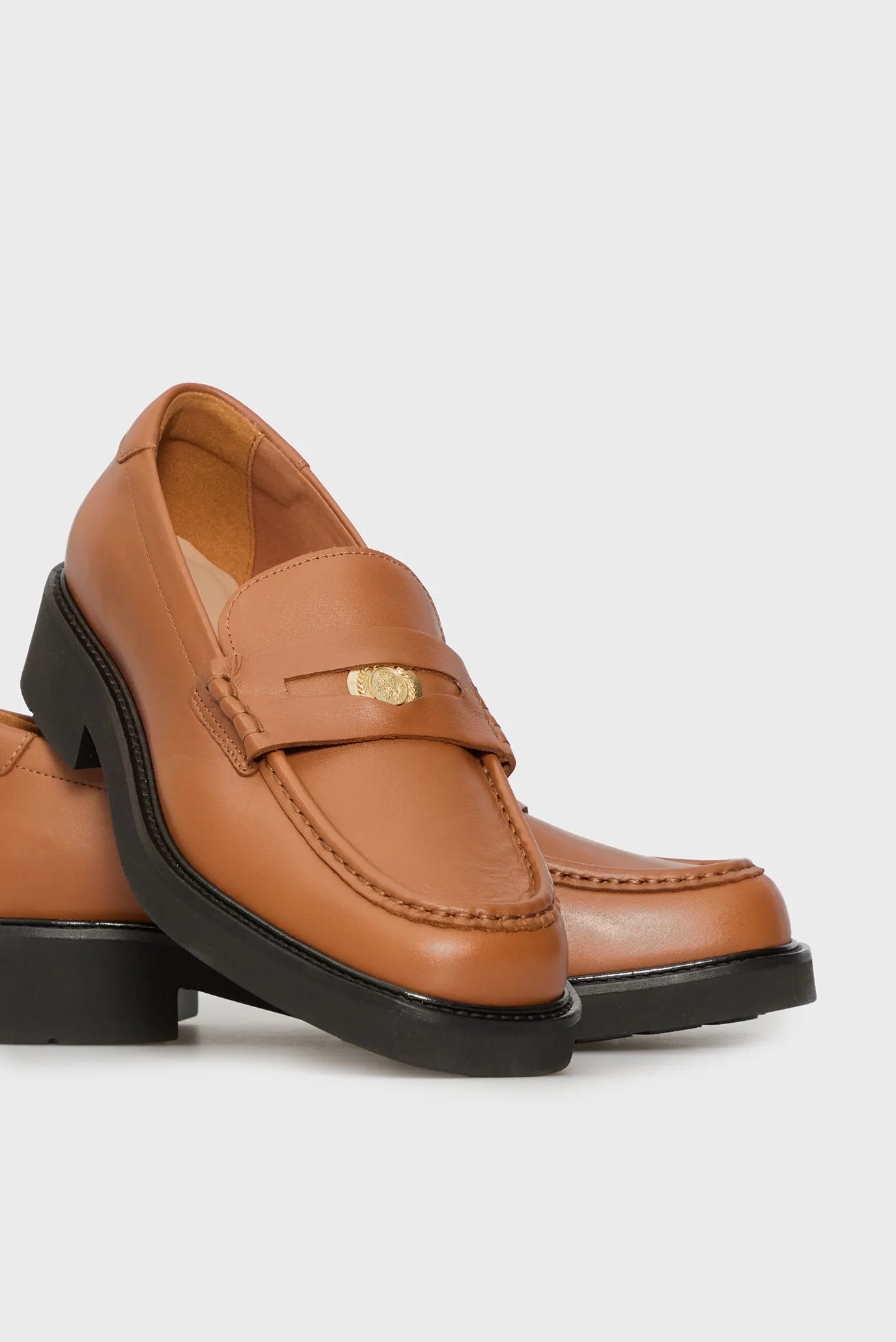 Loferlar/CREST SQUARISH TOE PENNY LOAFER 2