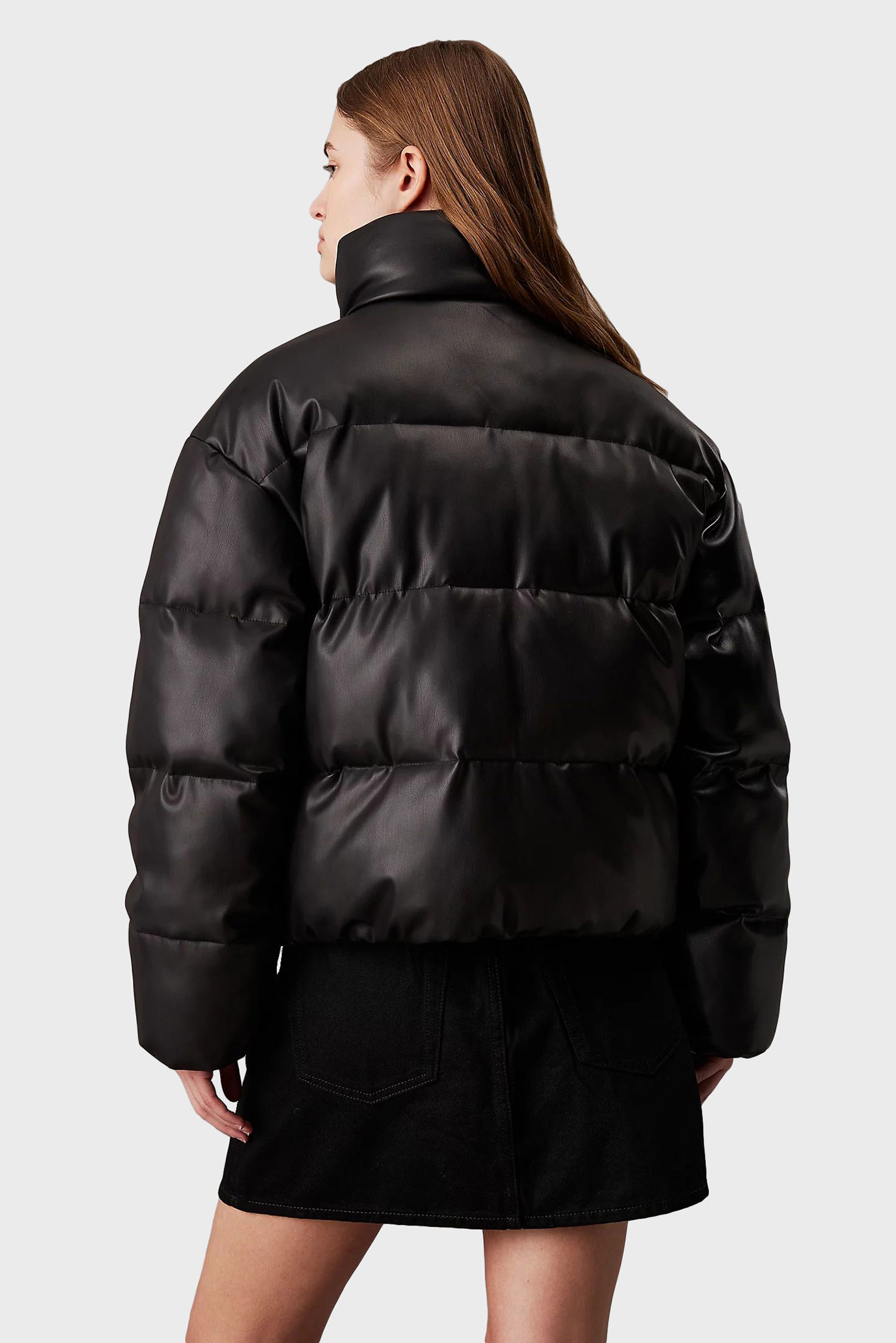 Qishki kurtka FAUX LEATHER SHORT PUFFERCalvin Klein Jeans Qishki kurtka FAUX LEATHER SHORT PUFFER 3