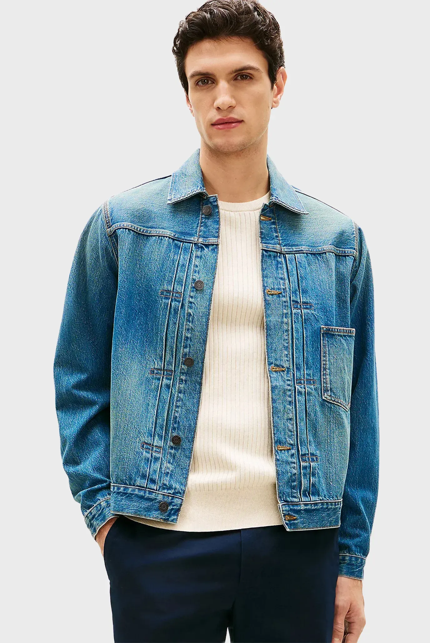 Jins kurtka TRUCKER JKT TYPE 1 MARIO INDIGO 1