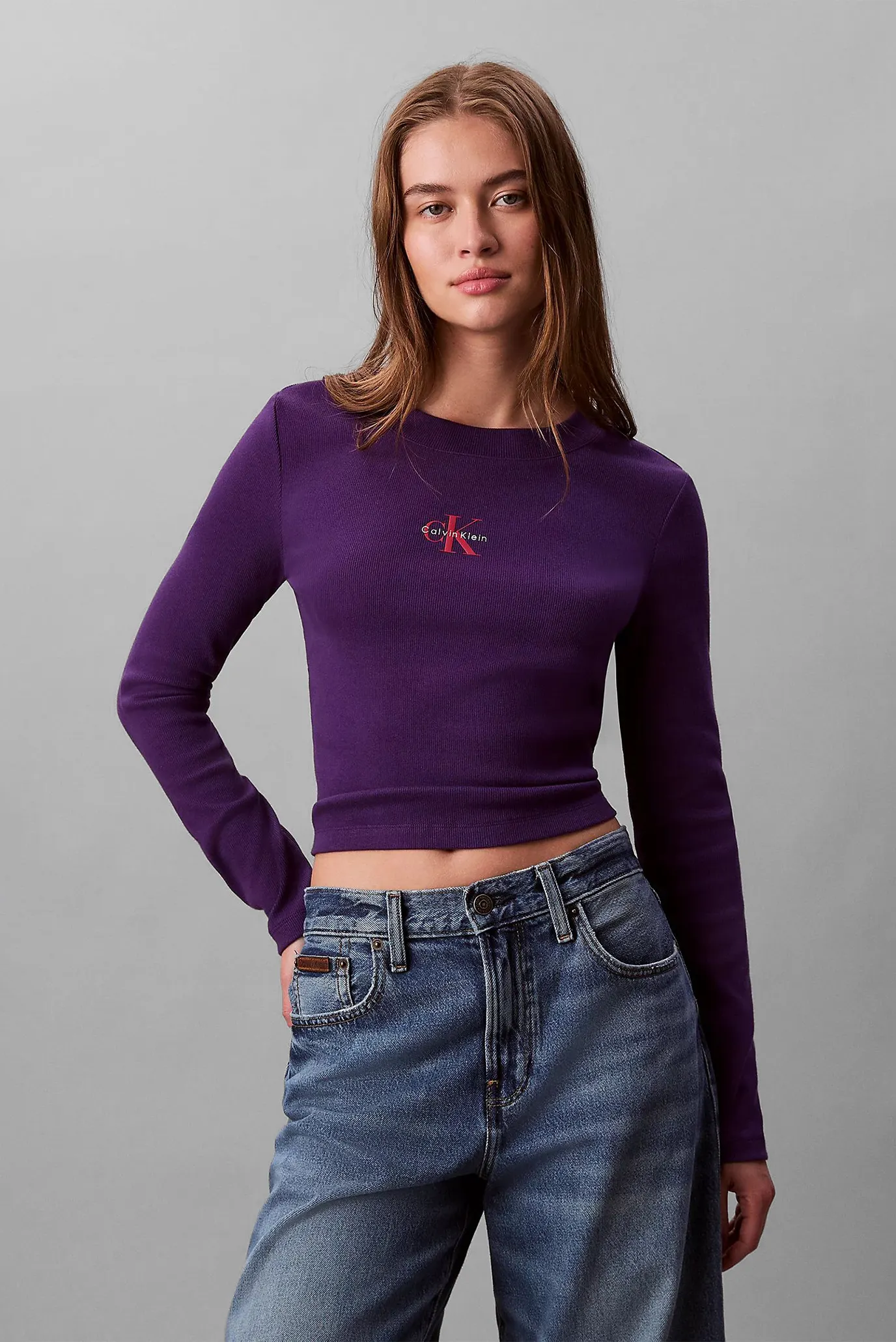 Лонгслив A- LS MONOGRAM BABY TEE 1