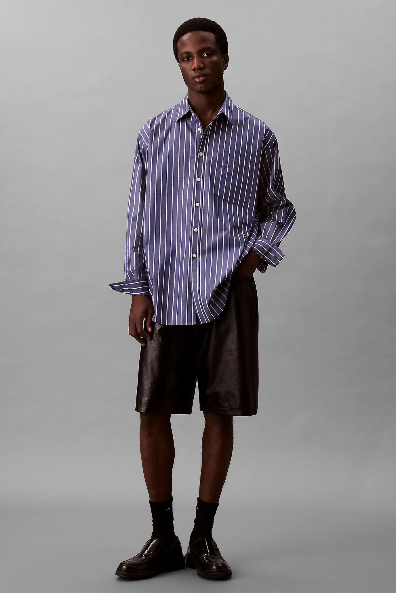 Ko'ylak LS OVERSIZED STRIPE COTTON SHIRT 2