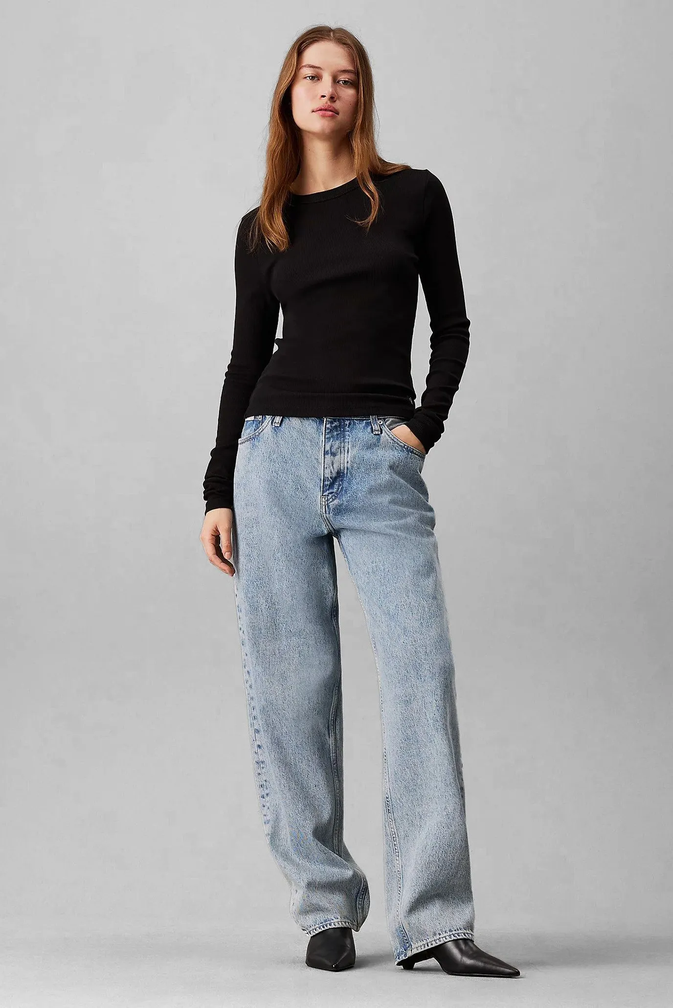 Uzun yengli futbolka WOVEN LABEL RIB LONG SLEEVE 2