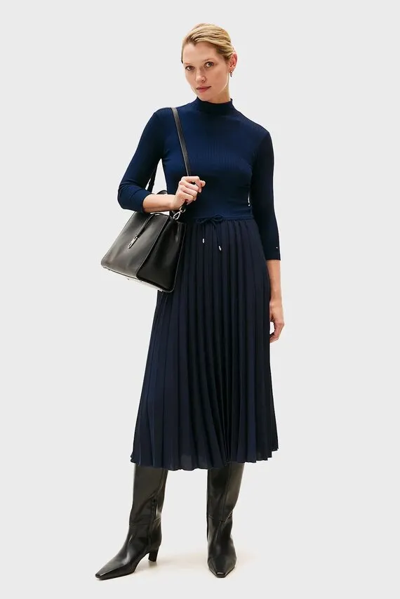Платье SLIM 5X2 RIB MIX MIDI DRS Tommy Hilfiger