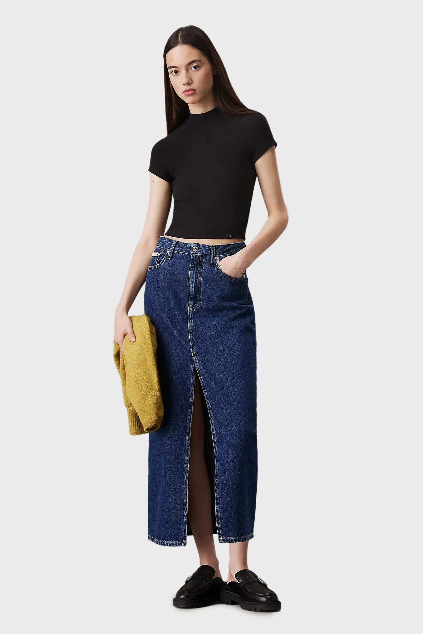 Futbolka WARM TEXTURE RIB MOCKNECK TOP 2