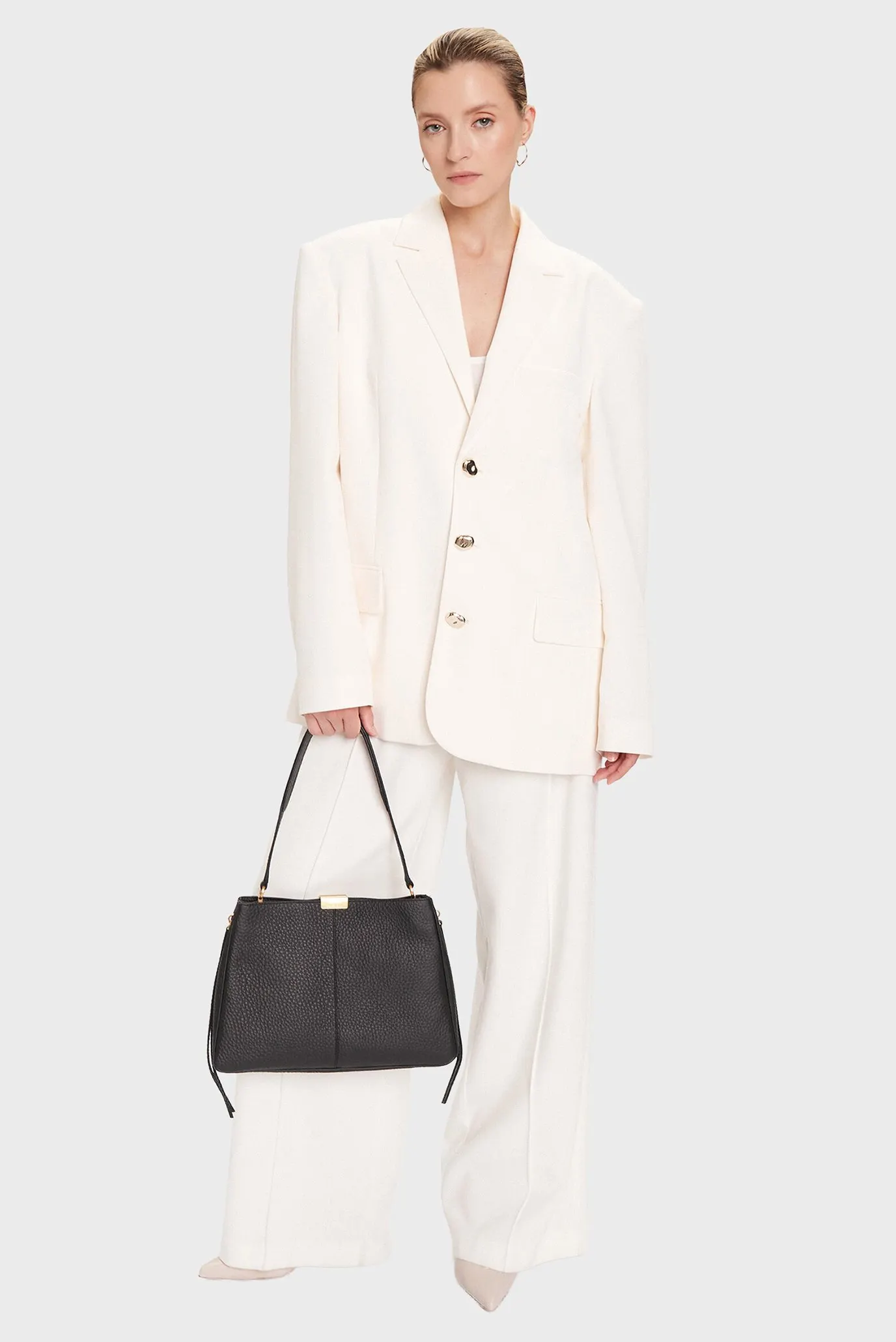 Sumka CASUAL LEATHER SHOULDER BAG PEBB 2